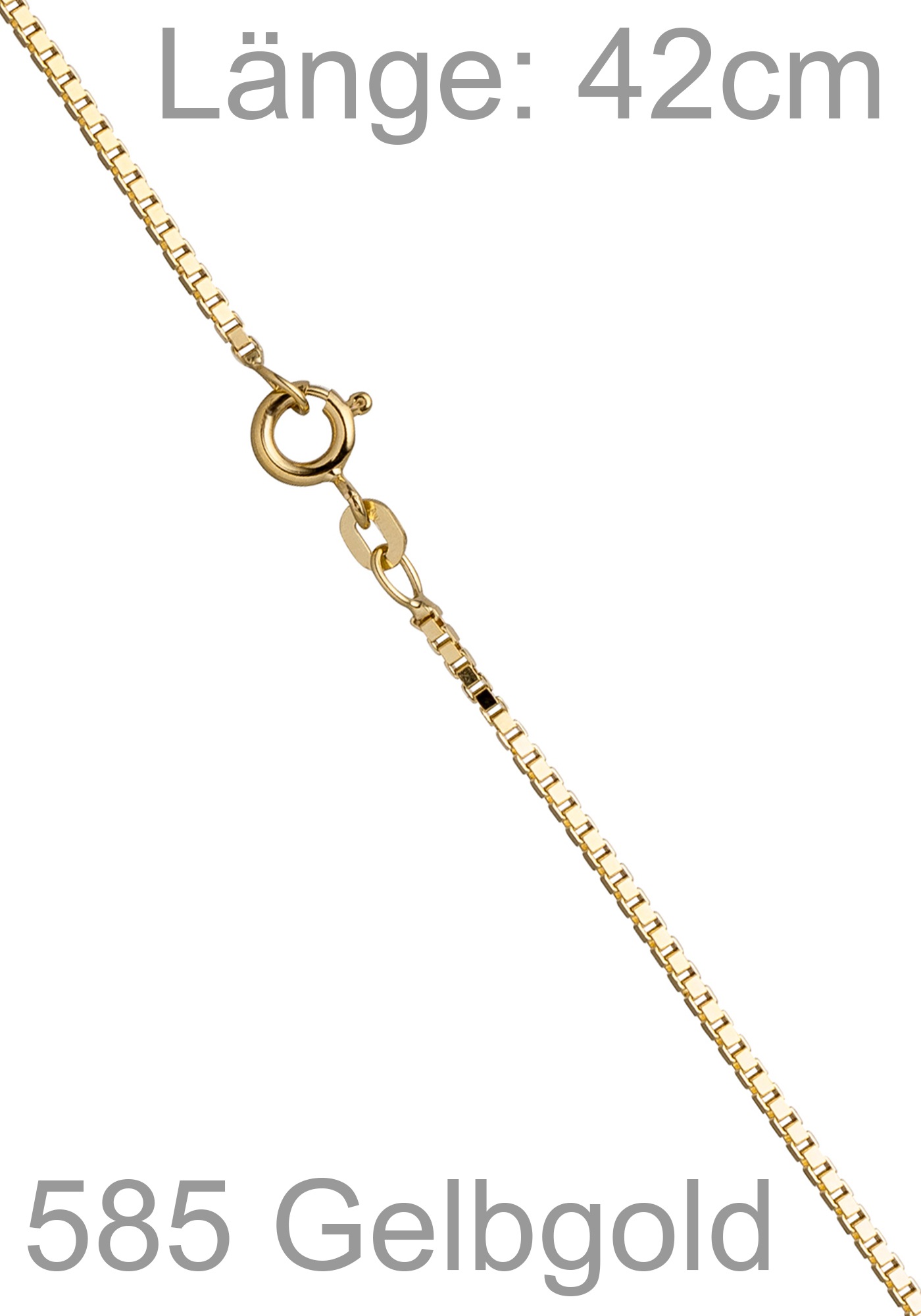 JOBO Goldkette »Venezianerkette 1,5 mm« 14 Karat 585 Gold diamantiert