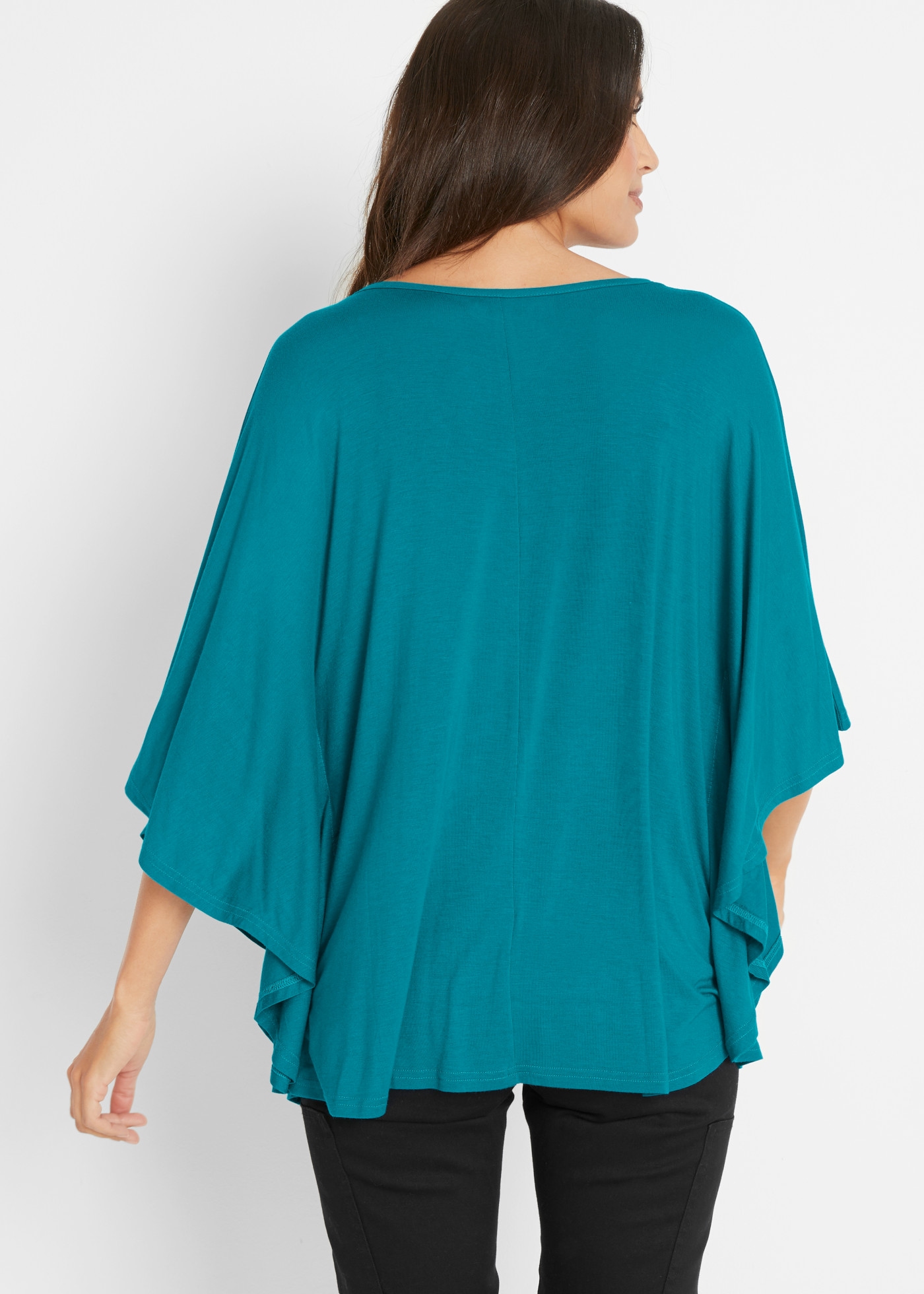 bonprix T-Shirt locker geschnittenes Fledermausshirt, mit Rundhalsausschnitt