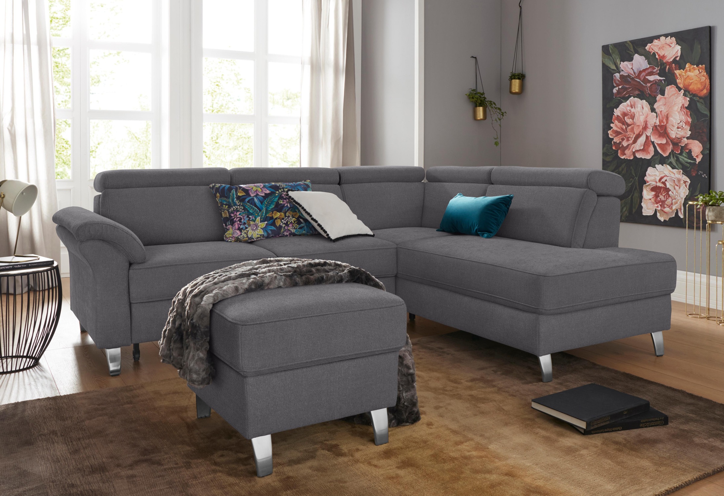 sit&more Ecksofa, inklusive Kopfteilverstellung, wahlweise mit Bettfunktion und Bettkasten