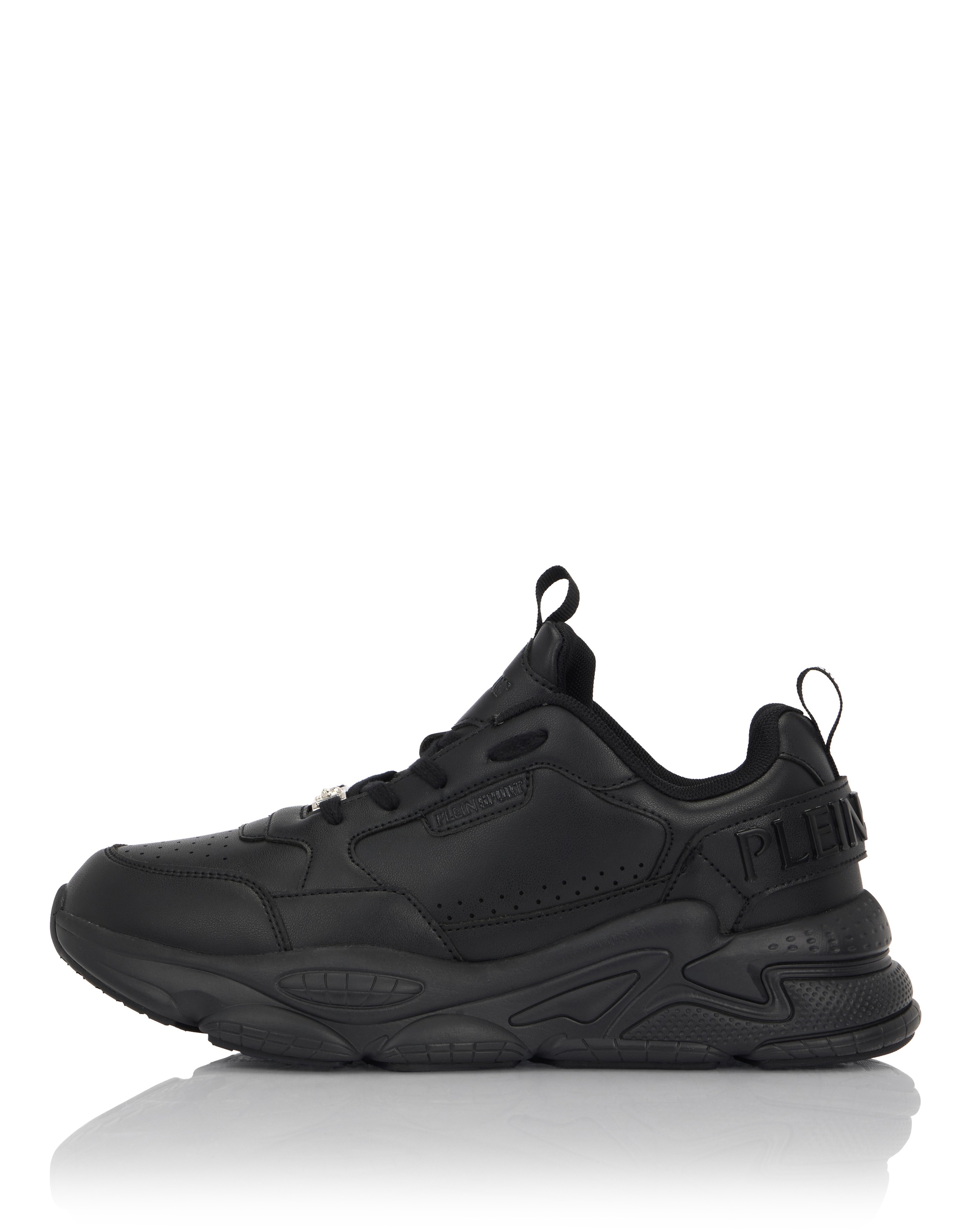 Sneaker PLEIN SPORT "Lo-Top Turnschuhe", Damen, Gr. 38, Normalschaft, 0202, schwarz, schwarz, Schuhe Sneaker 3