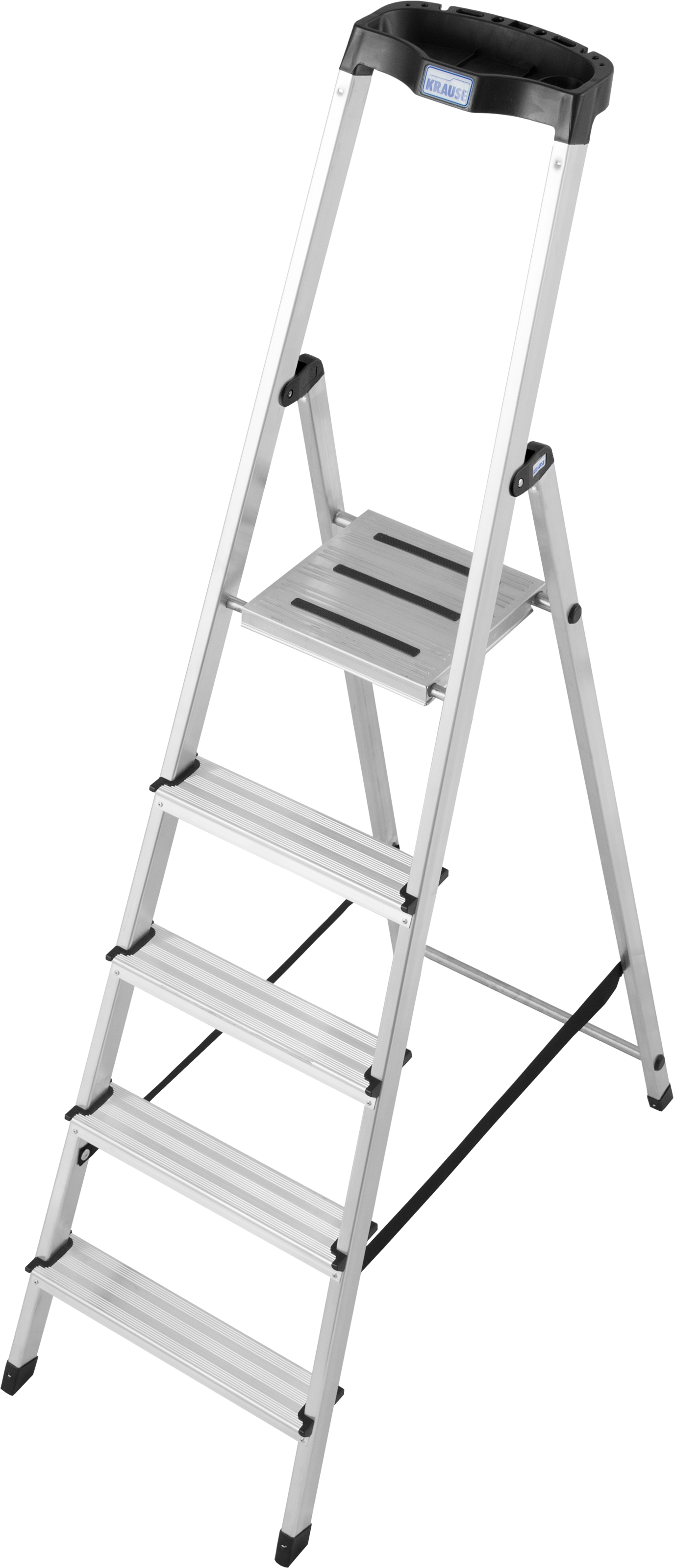 KRAUSE Stehleiter "Safety" Aluminium, 1x5 Stufen, Arbeitshöhe ca. 305 cm günstig online kaufen