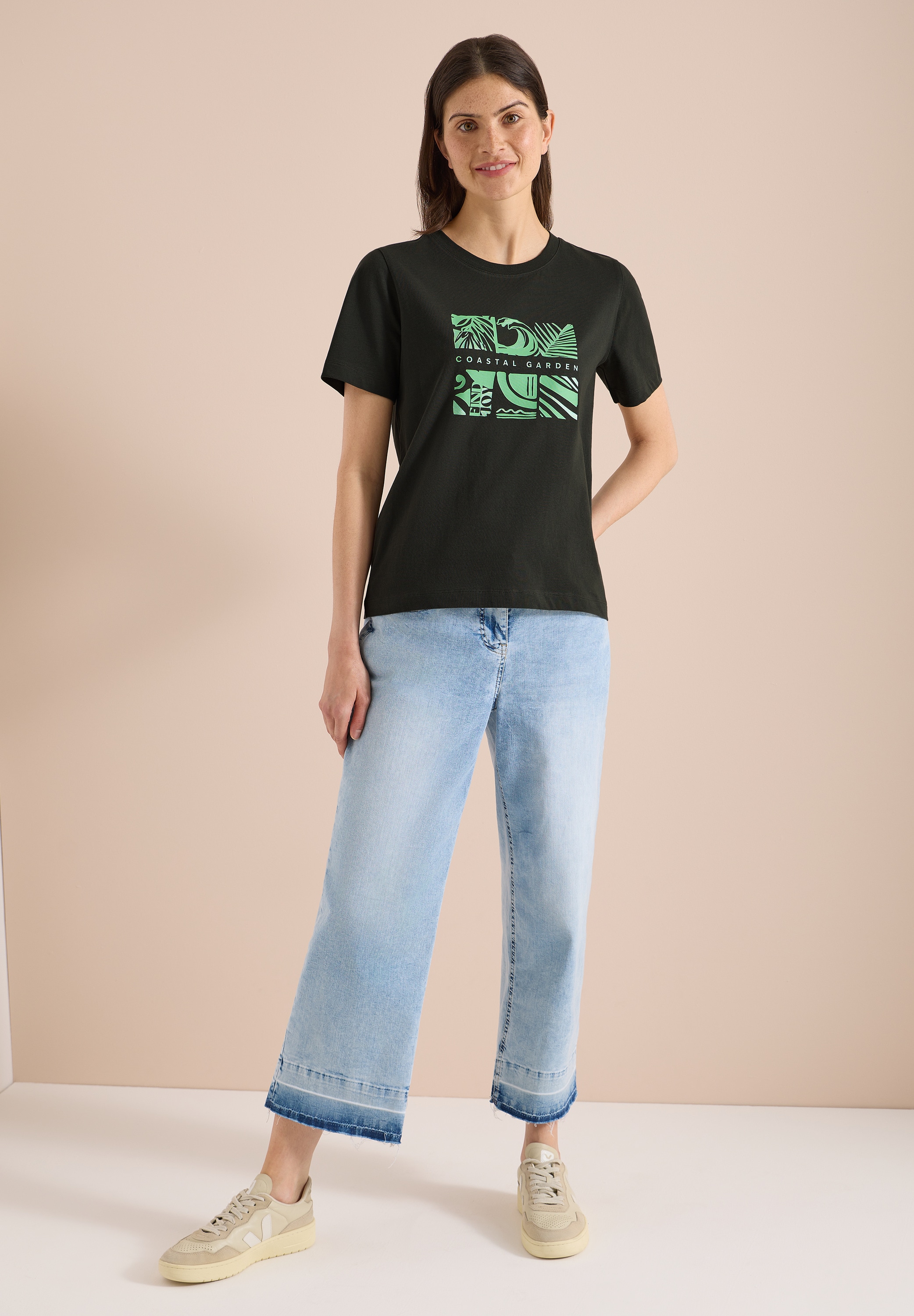 Cecil Print-Shirt aus reiner Baumwolle