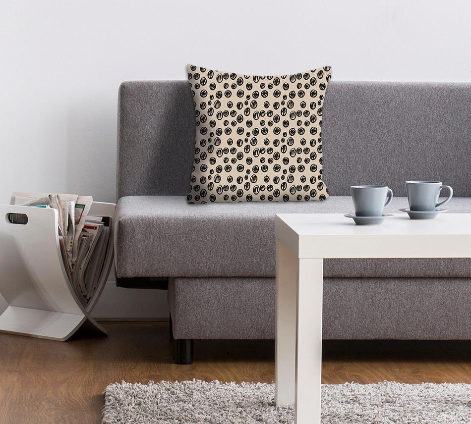 queence Dekokissen ""Punkte"" Kissenhülle ohne Füllung, 1 Stück