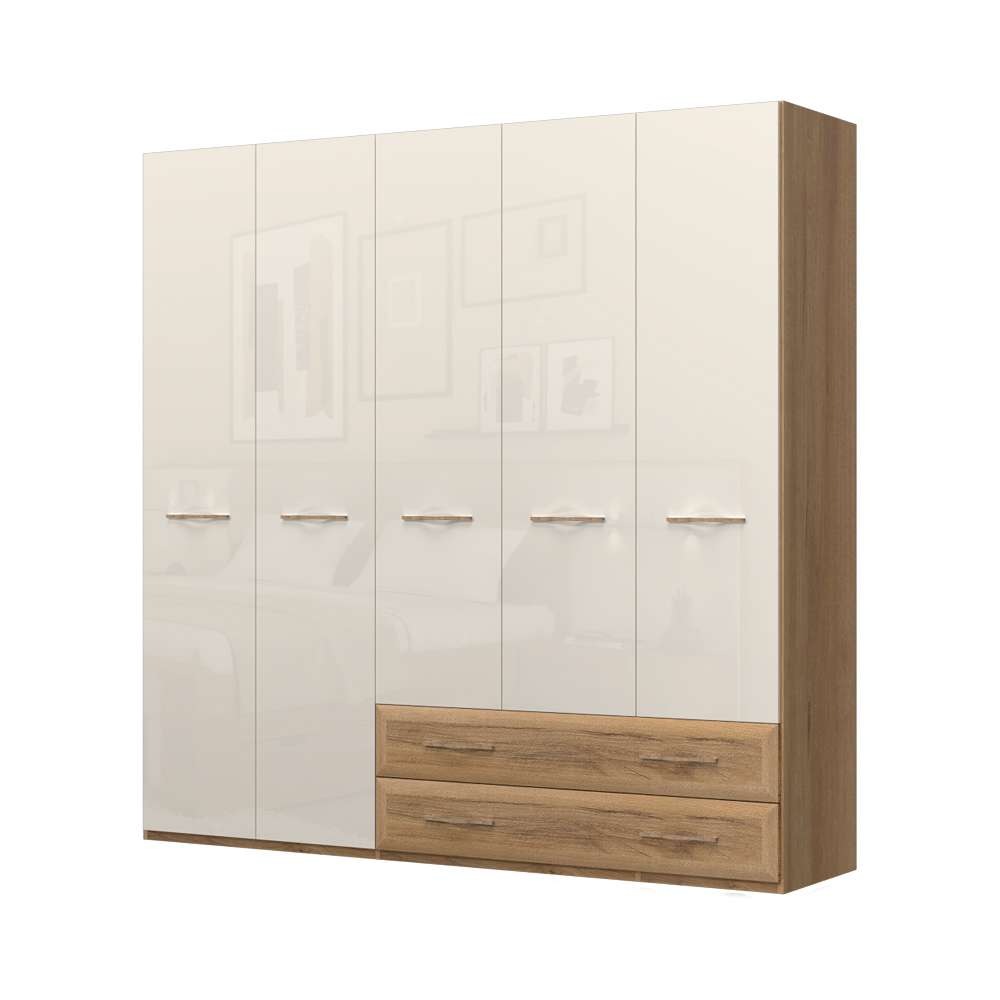 Home affaire Kleiderschrank "Gala, beige hochglänzend UV lackiert, kratzfes günstig online kaufen