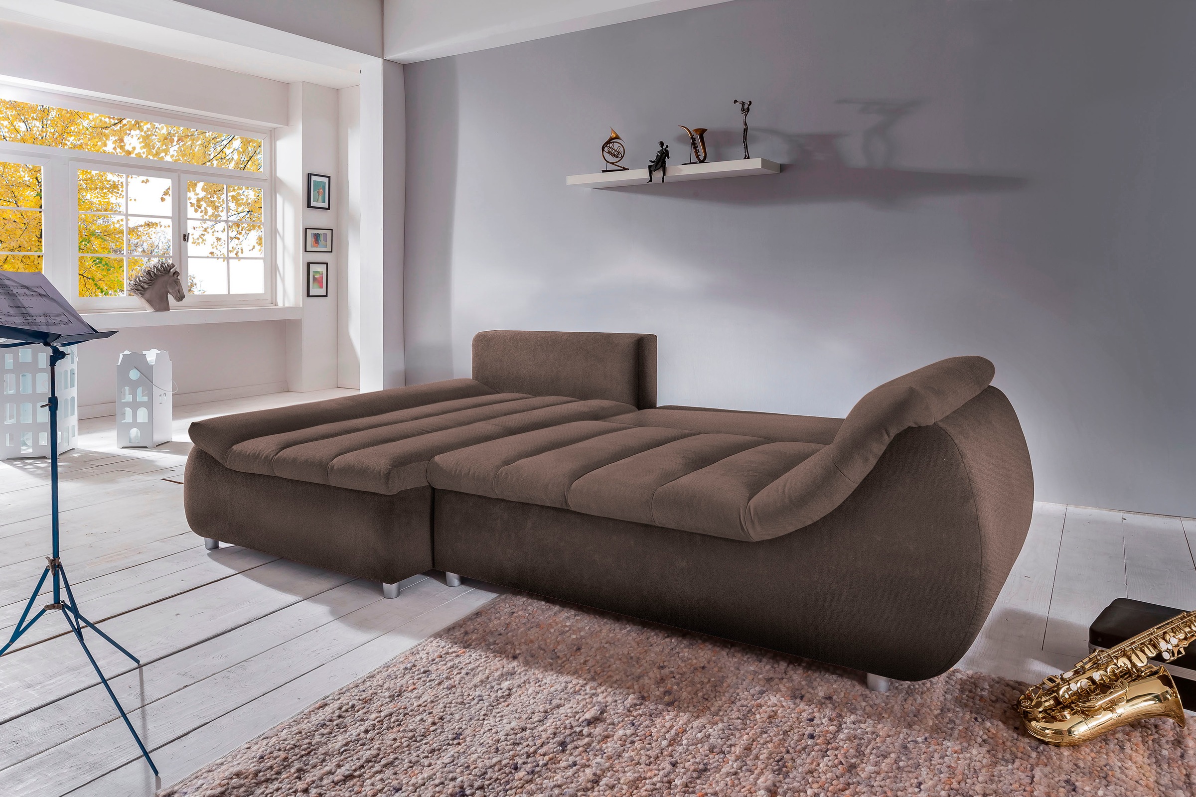 Home affaire Ecksofa "Imola, bequem, aktuelle Steppung im Sitz, L-Form, Bre günstig online kaufen