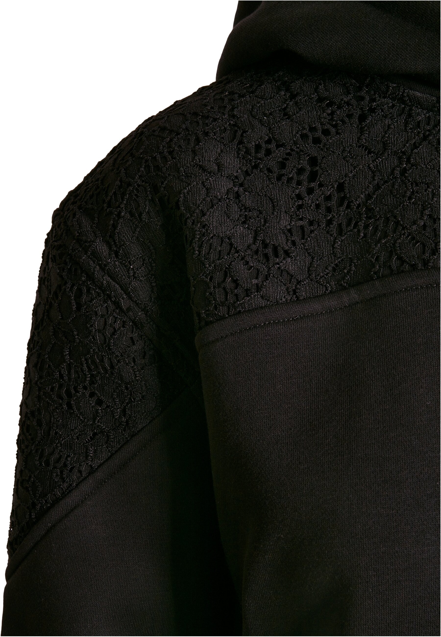 URBAN CLASSICS Kapuzenpullover »Urban Classics Damen Ladies Lace Inset Hoody«, (1 tlg.)