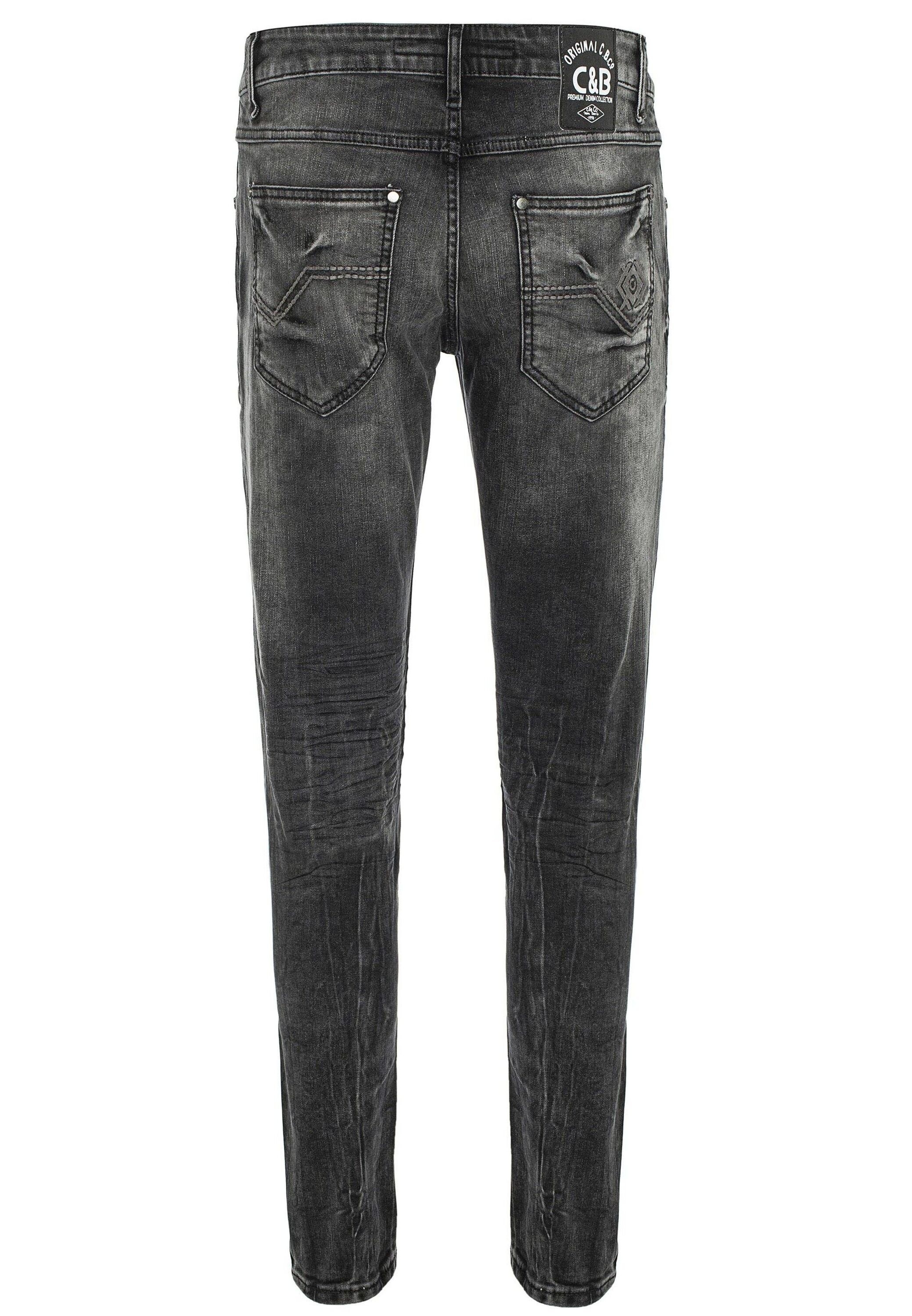 Cipo & Baxx CD712 Men's Straight Fit Jeans Anthracite 33/34 3
