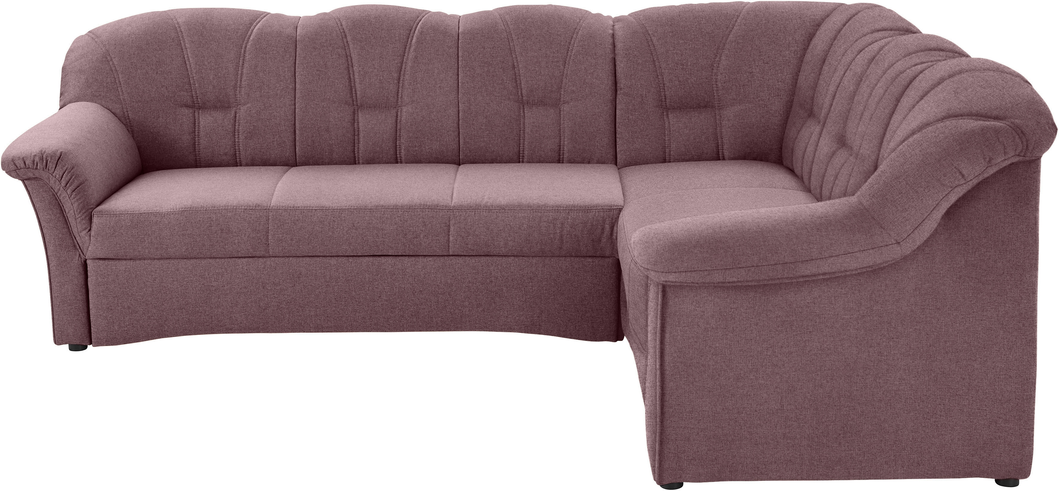 DOMO collection Ecksofa "Papenburg B/T/H: 242/190/84 cm L-Form" wahlweise mit Bettfunktion, Langer Schenkel links oder rechts