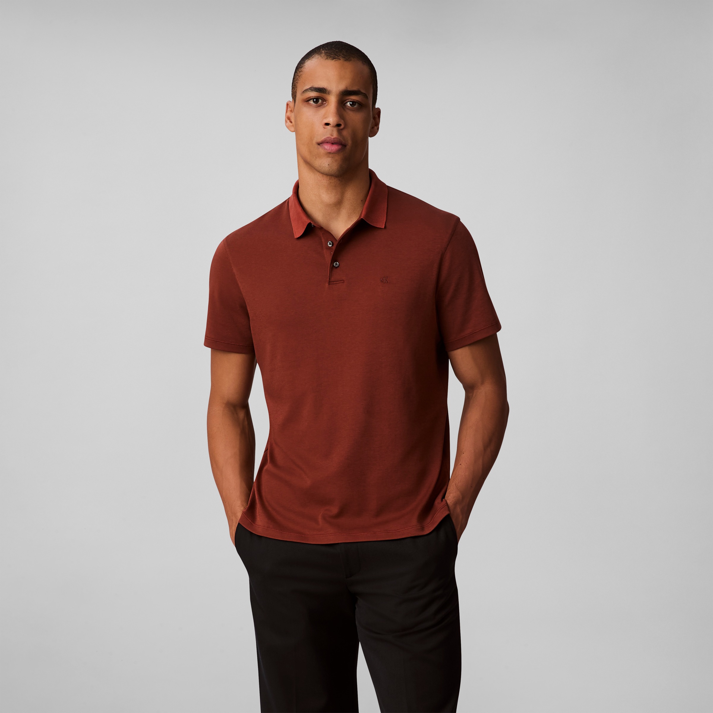 Calvin Klein Poloshirt "SS SUPIMA CHEST EMB POLO", Mit Rundhalsausschnitt günstig online kaufen