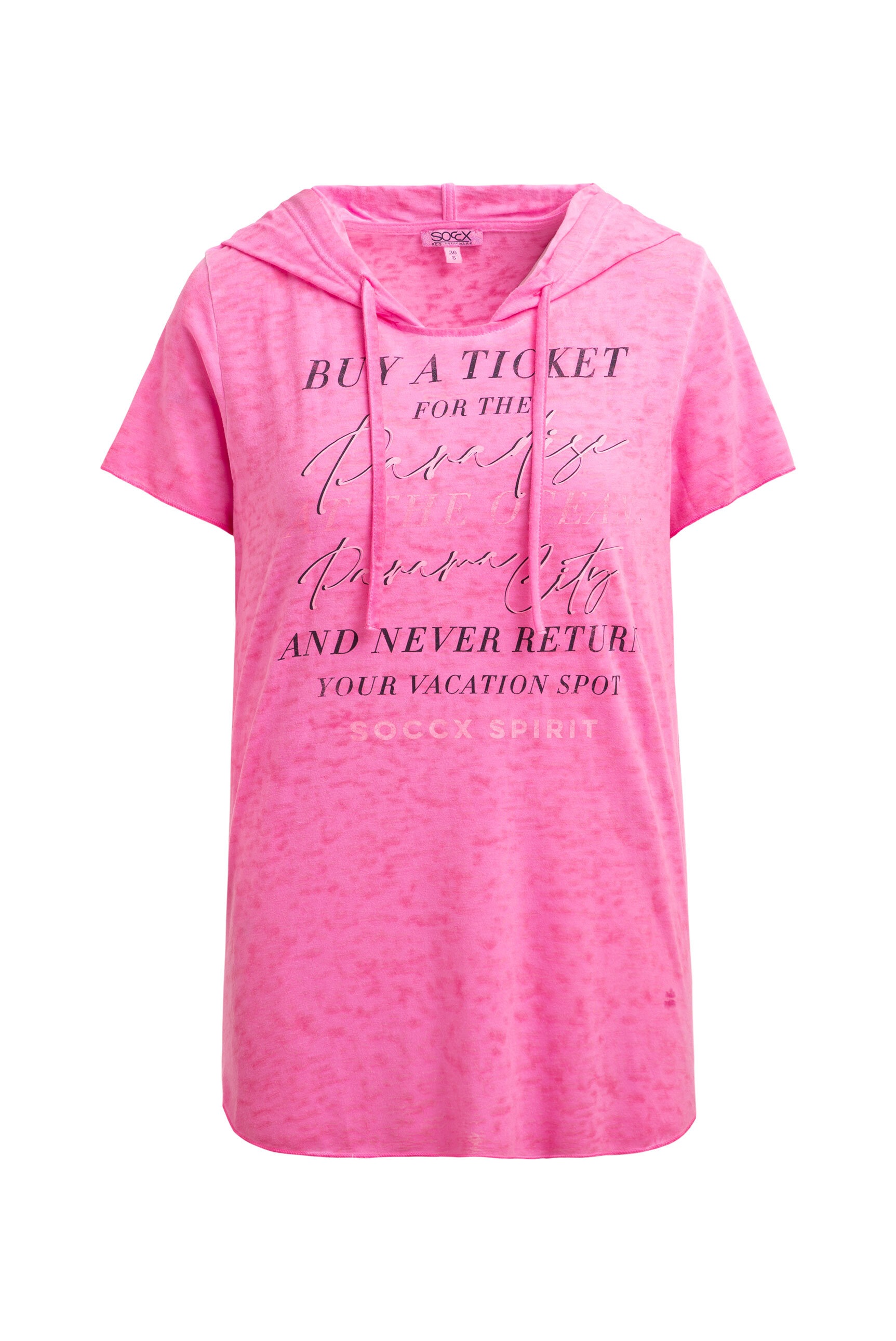 SOCCX Kapuzenshirt mit Ausbrenner-Effekten