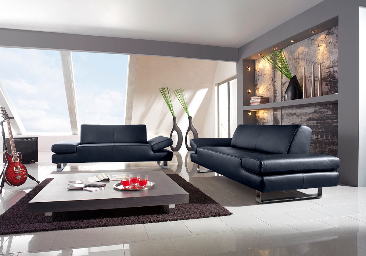 W.SCHILLIG 3-Sitzer »taboo Designsofa mit hohem Sitzkomfort«, mit Normaltiefe, inklusive Armlehnenverstellung, mit Kontrastnaht