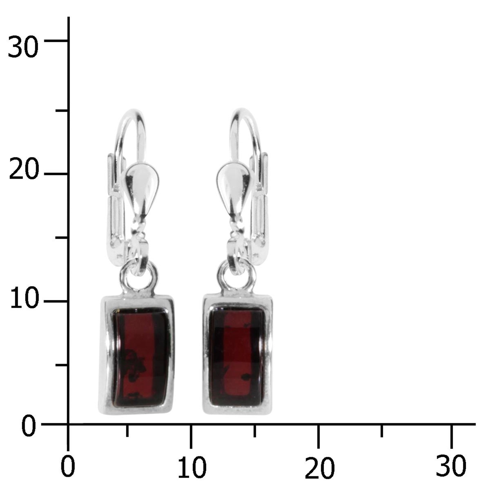 Ostsee-Schmuck Astrid 925 Sterling Silver Drop Earrings White 2