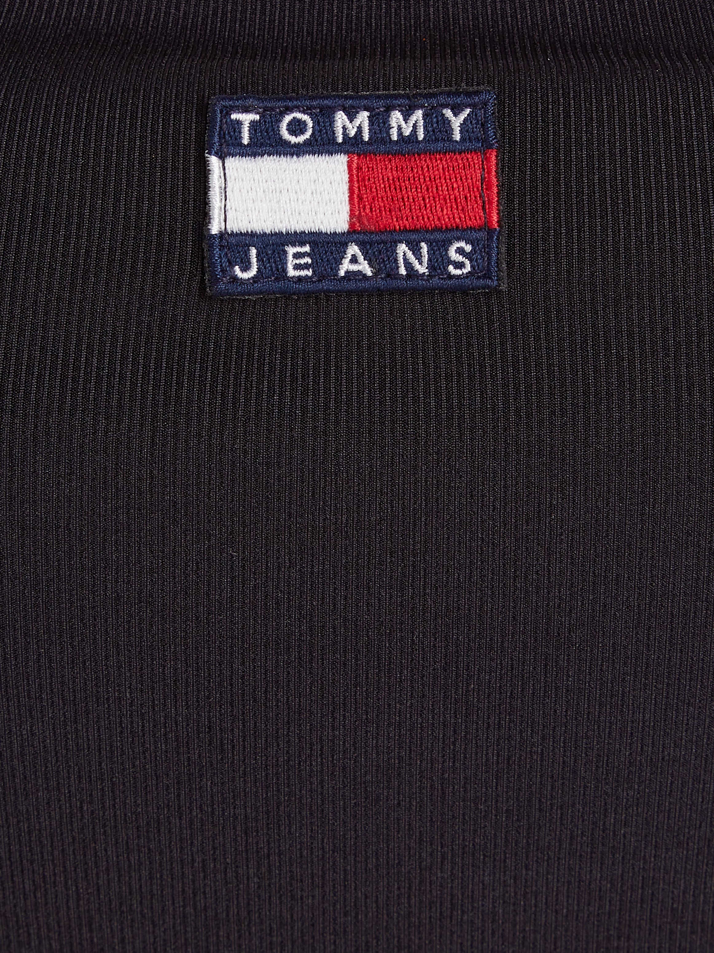 Tommy Jeans Jerseykleid »TJW MIDI BADGE RIB DRESS EXT«, mit Tommy Jeans Flagge