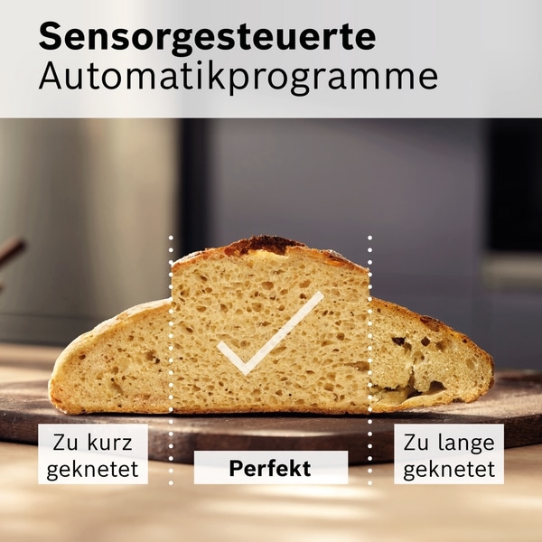 BOSCH Küchenmaschine »Serie 8, 9 Automatikprogramme, integrierte Waage, Timer, 6l Schüssel« Edelstahlschüssel, 3 Rührwerkzeuge spülmaschinenfest, 7 Stufen, 1800 W