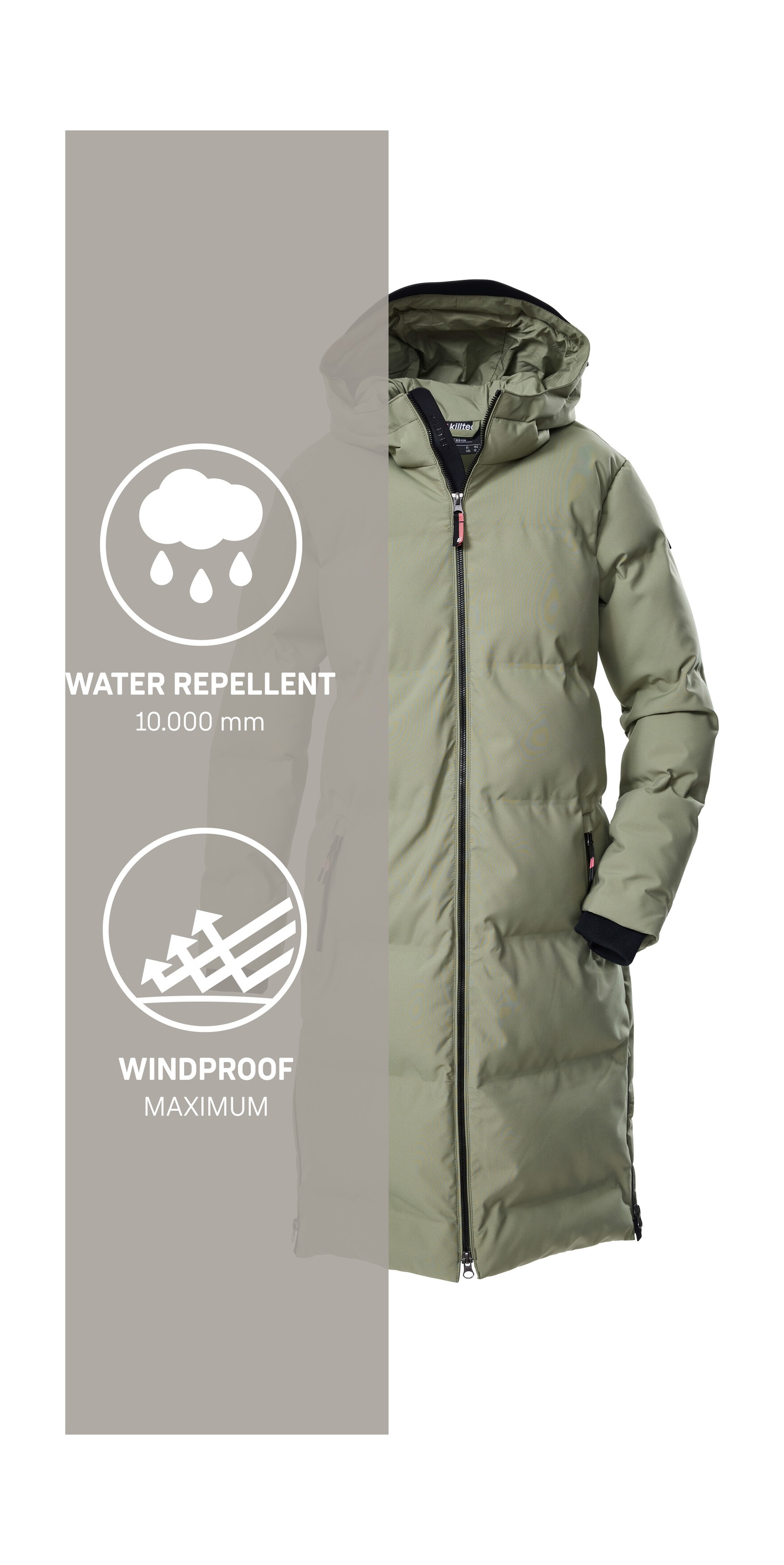 Killtec Steppmantel »KOW 237 GRLS QLTD CT«, Winddichter, wasserabweisender Kindermantel, reflektierende Elemente