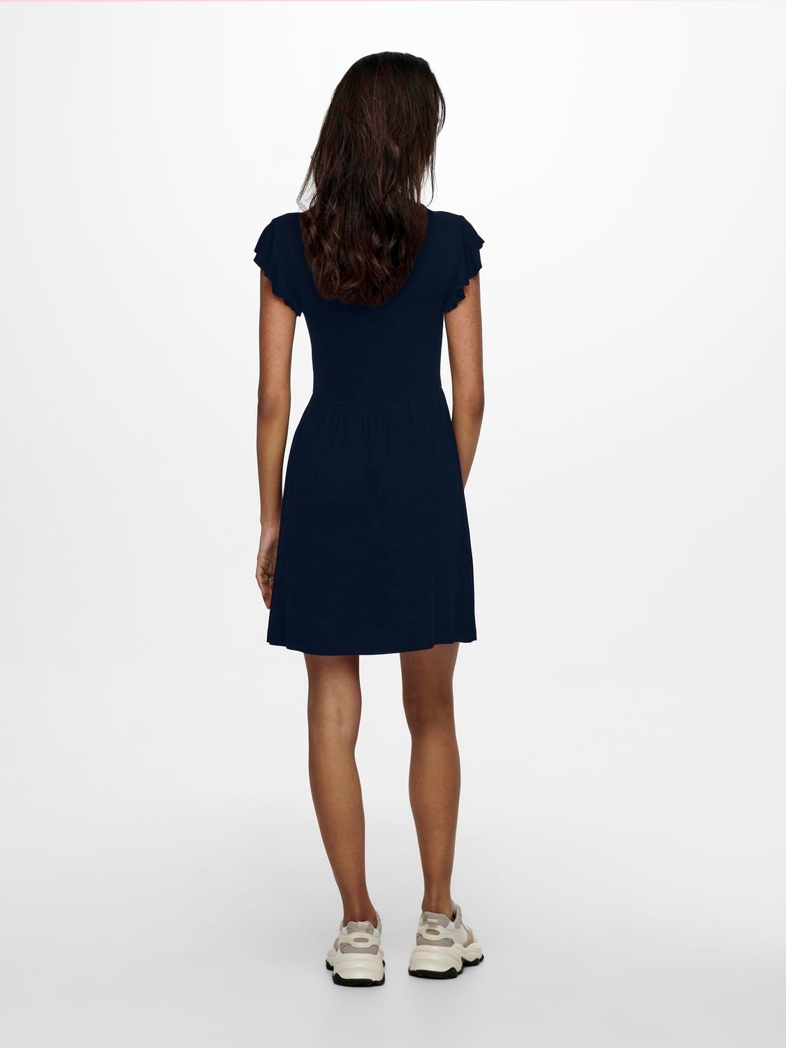 ONLY Jerseykleid »ONLBELIA S/L DRESS JRS« Viskosemischung, regular fit, V-Ausschnitt