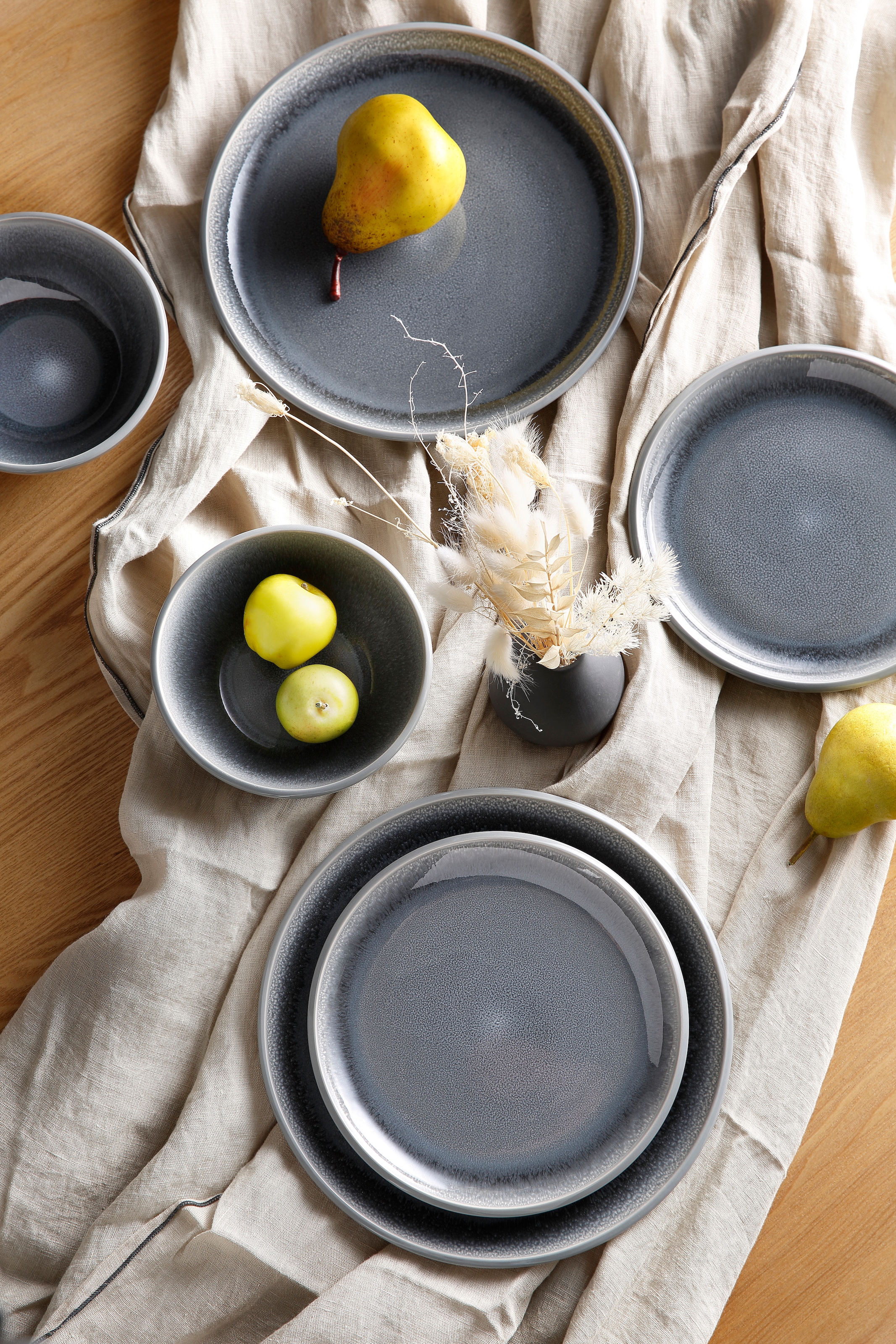 my home Tafelservice "Gerdrup" Reaktivglasur, jedes Stück ein Unikat günstig online kaufen