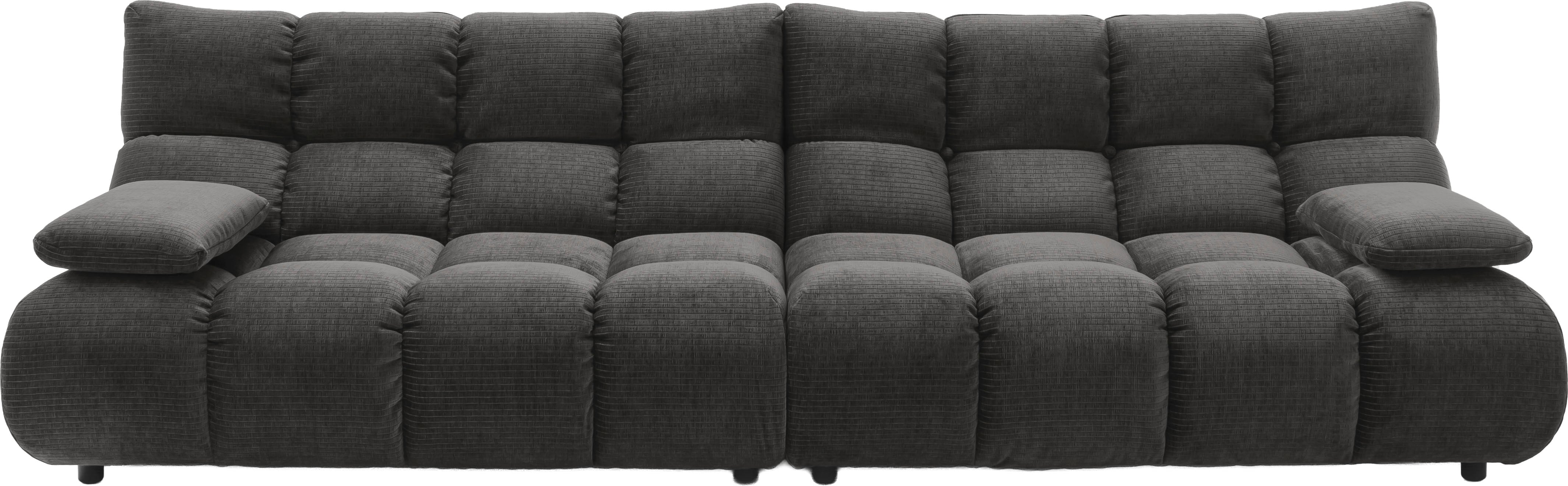 Home affaire 4-Sitzer "Cozy Bubble, mit klappbaren Armlehnen, Breite 290cm" mit eleganter Steppung, Rundumbezug & weicher Polsterung