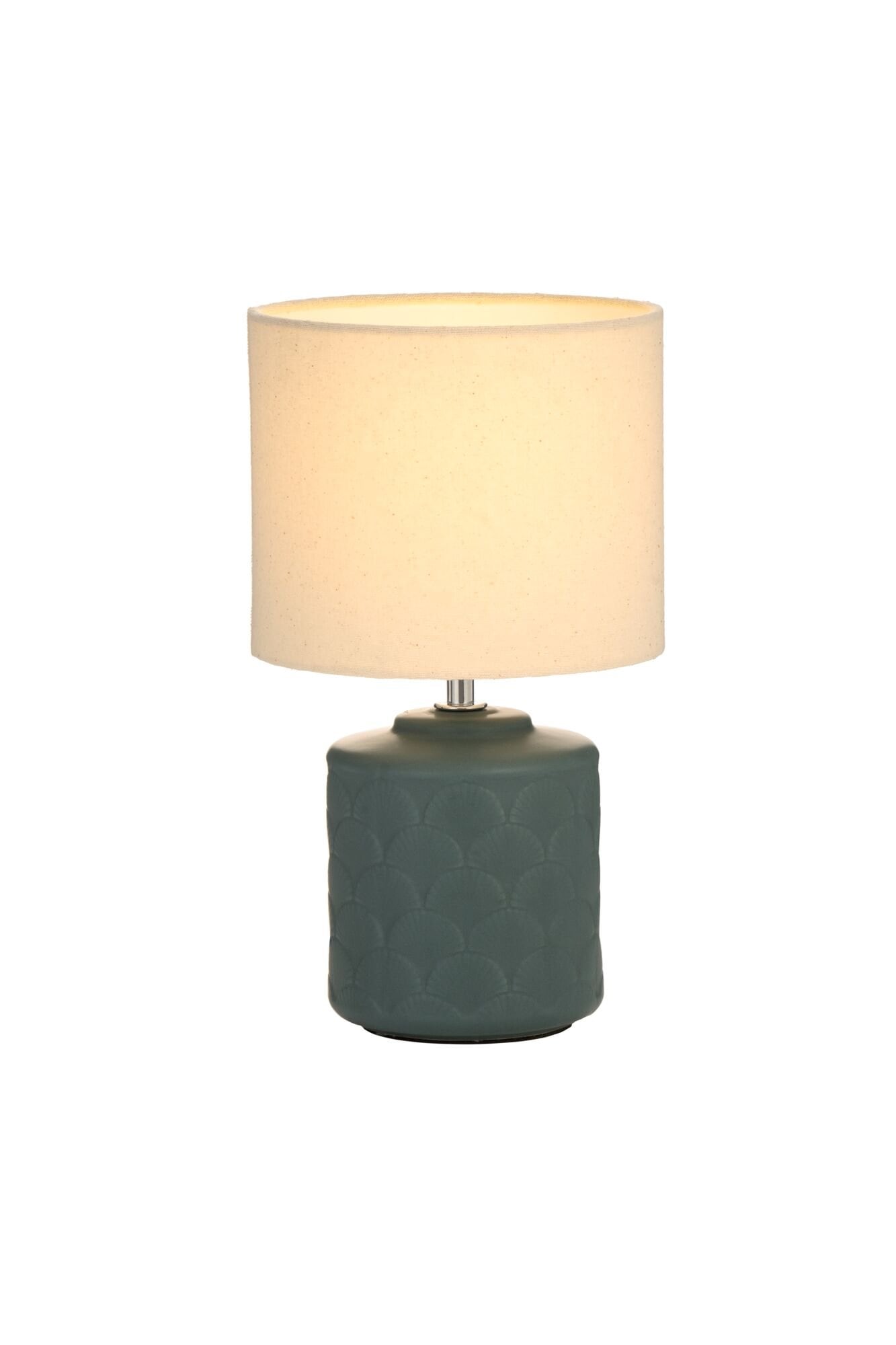 Pauleen Tischleuchte »Glowing Midnight max20W beige/green matt 230V Stoff/Keramik« E14 E14