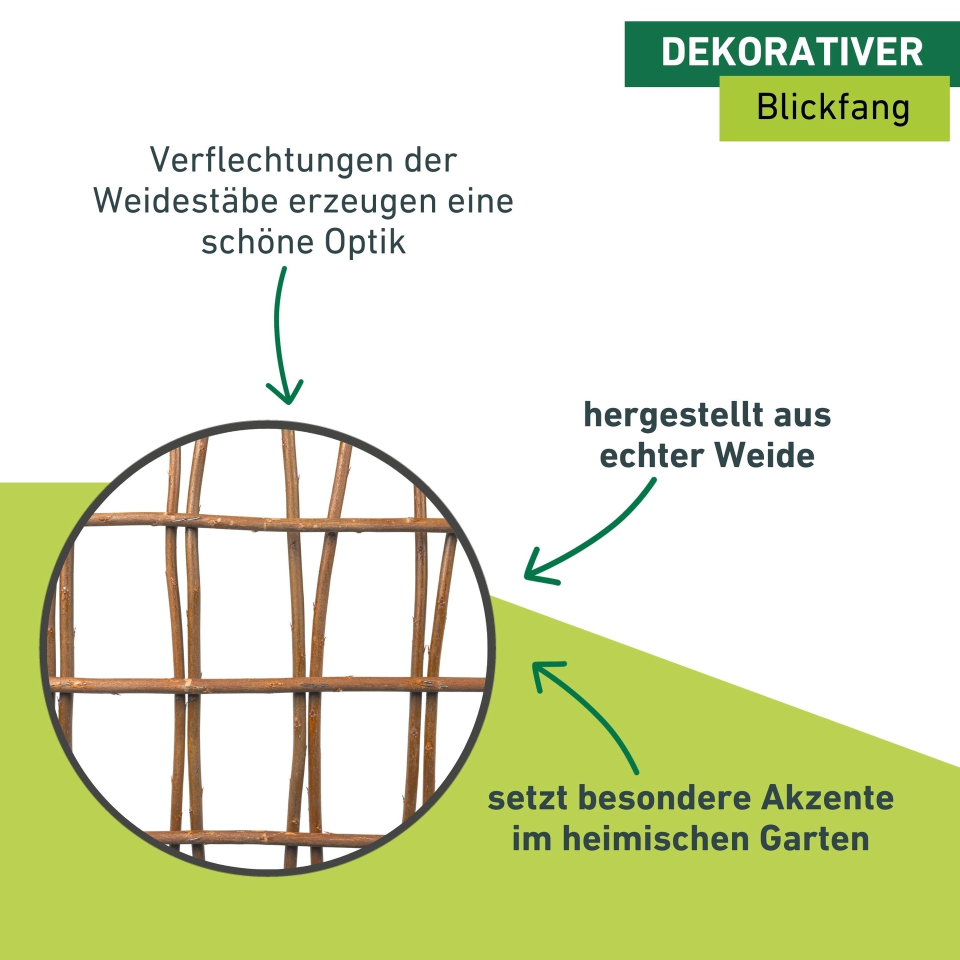 Windhager Rankgitter »aus Weide, Rankhilfe für Kletterpflanze, Natürliche Rankhilfe« Natürliche Rankhilfe, 55x150cm, Spitzbogen