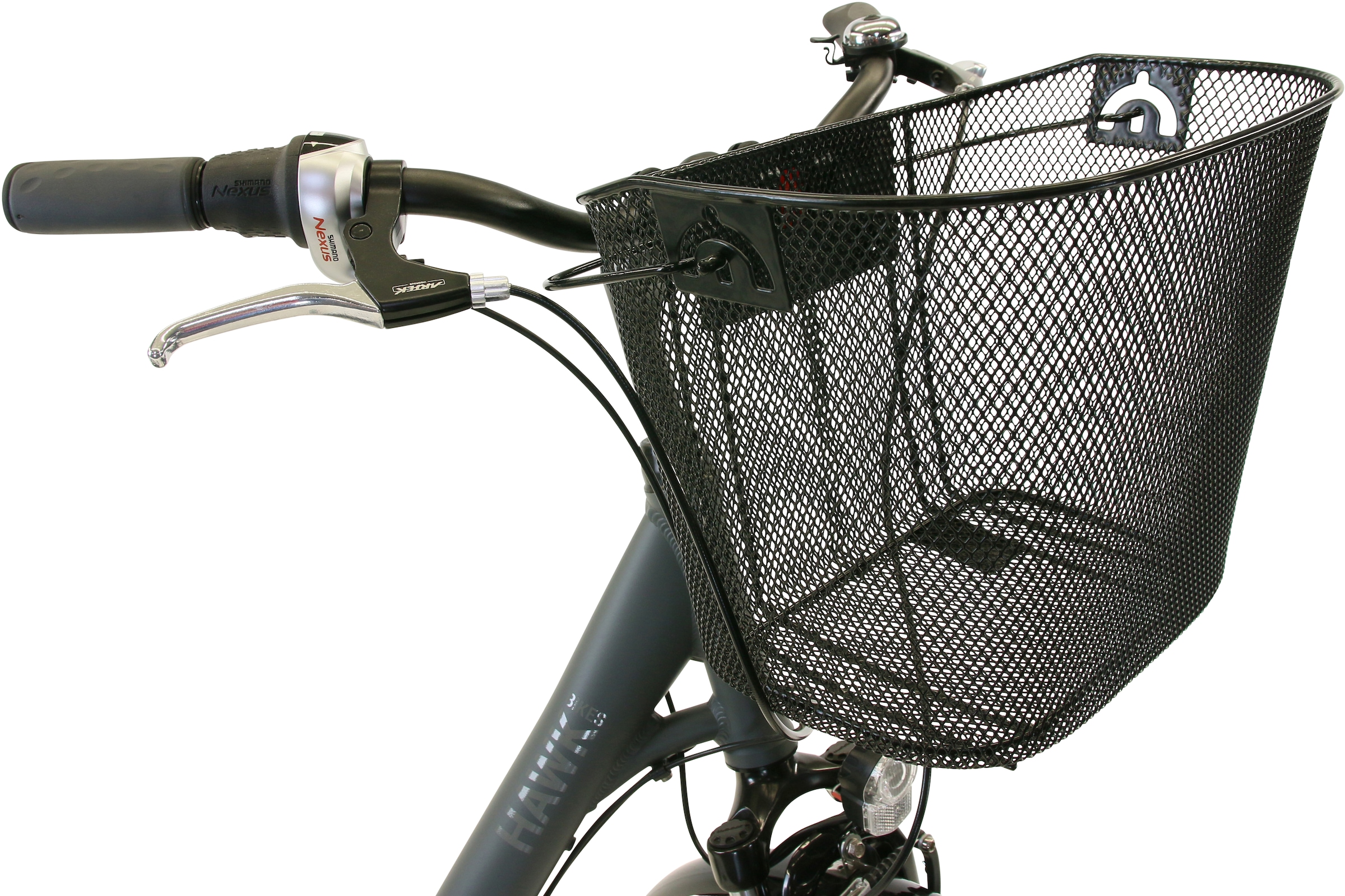 HAWK Bikes Cityrad »City Wave Deluxe Plus Grey«, 7 Gang, Shimano, Nexus Schaltwerk, für Damen und Herren