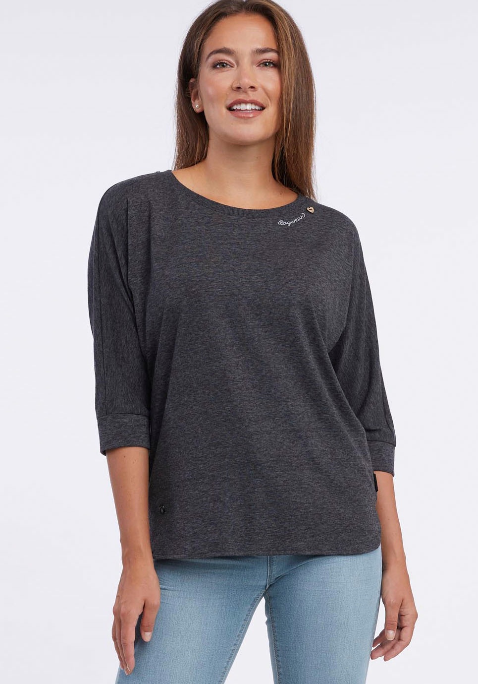 Ragwear 3/4-Arm-Shirt »SHIMONA CORE«, abgerundeter Saum und modische 3/4 Ärmel