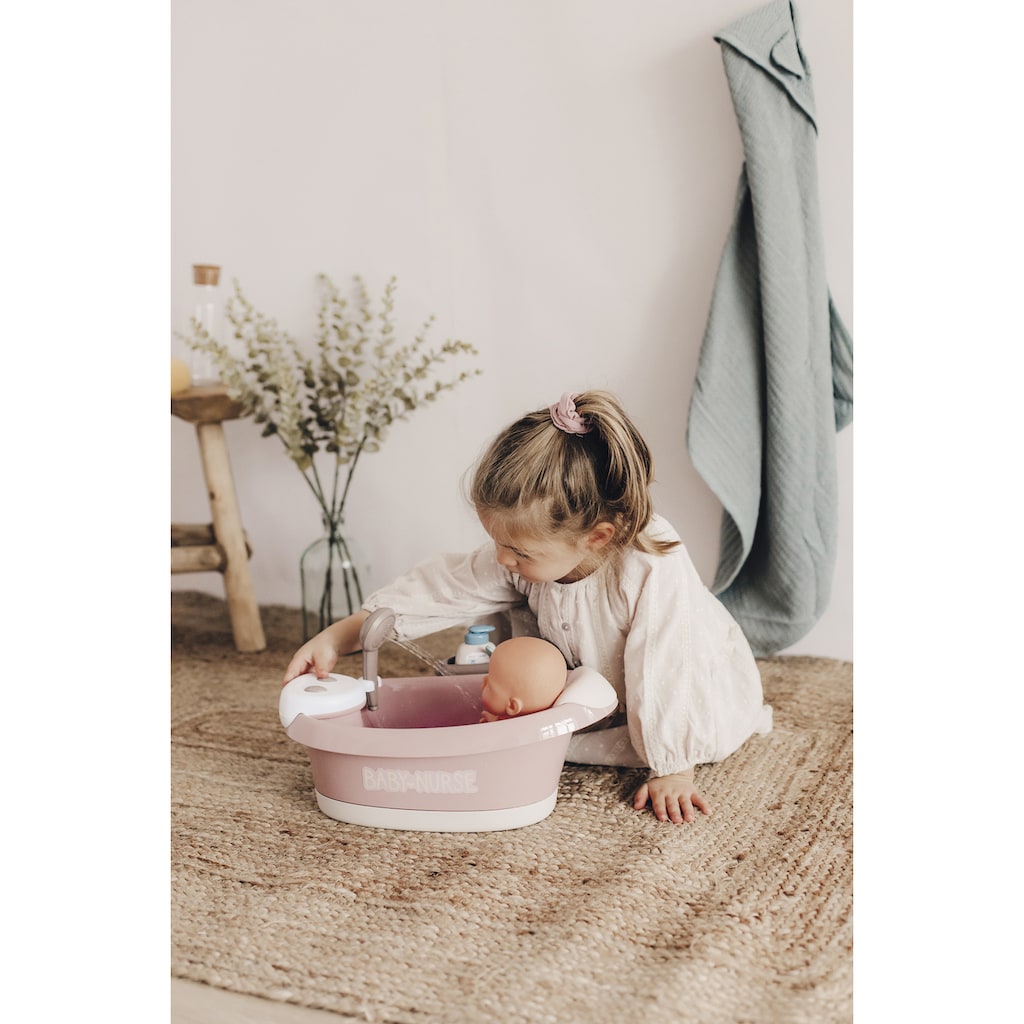 Smoby Puppen Badewanne »Baby Nurse, elektronische Puppen-Badewanne, rosa«