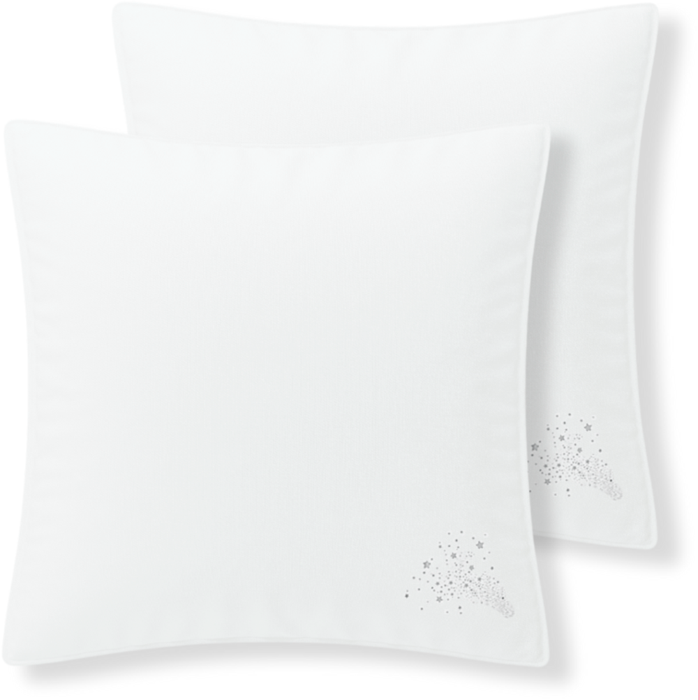 OTTO home Microfaserkissen "Baca, Kopfkissen 40x80 cm und 80x80 cm" Füllung: 6D-Hohlfaser Bezug: Polyester Spar-Set, 2 Stk. tlg. Kissen, mit edlem Sternenaufdruck
