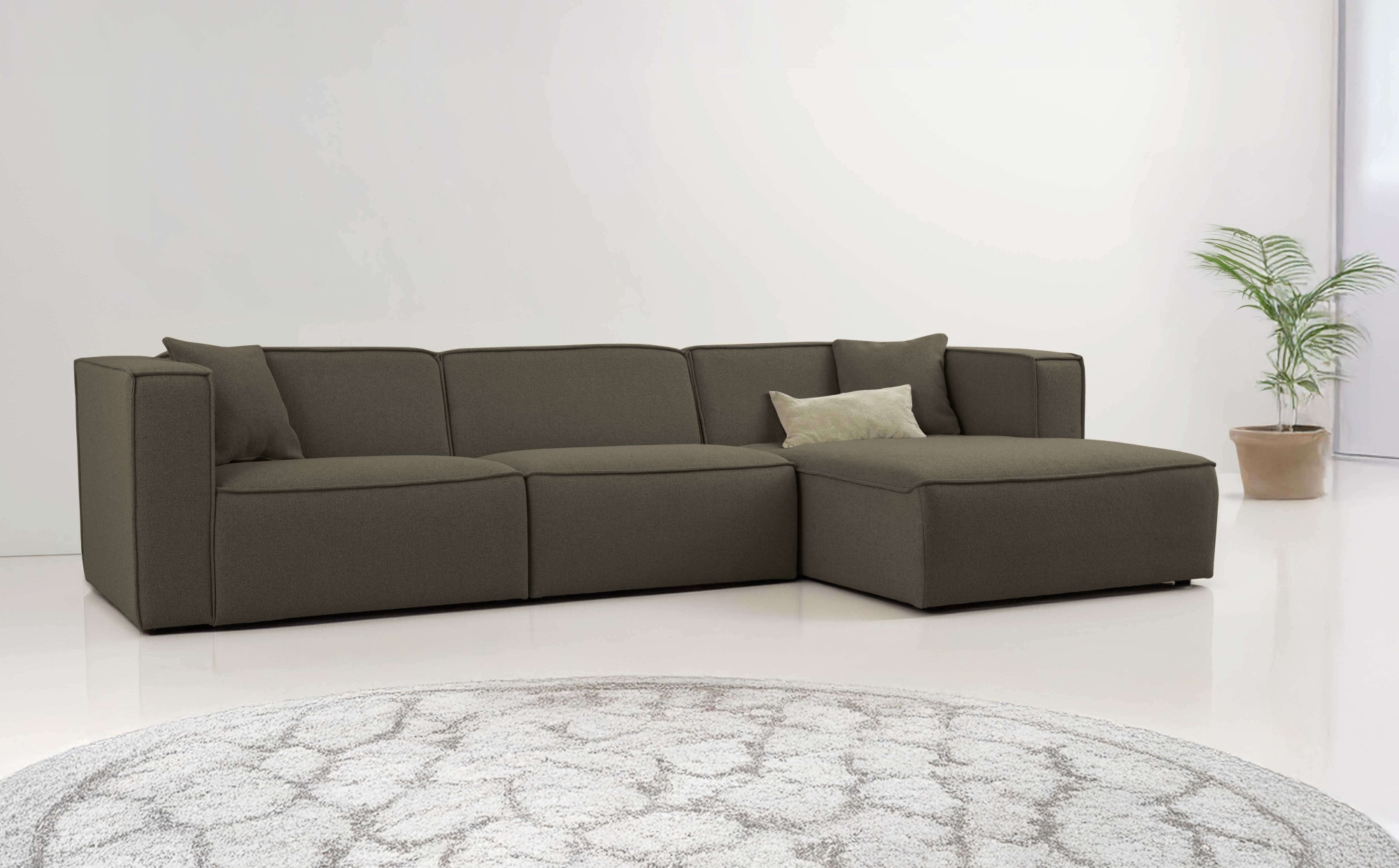 OTTO home Ecksofa "Tammie", Breite 312 cm, Webstoff fein, bodentief, mit We günstig online kaufen