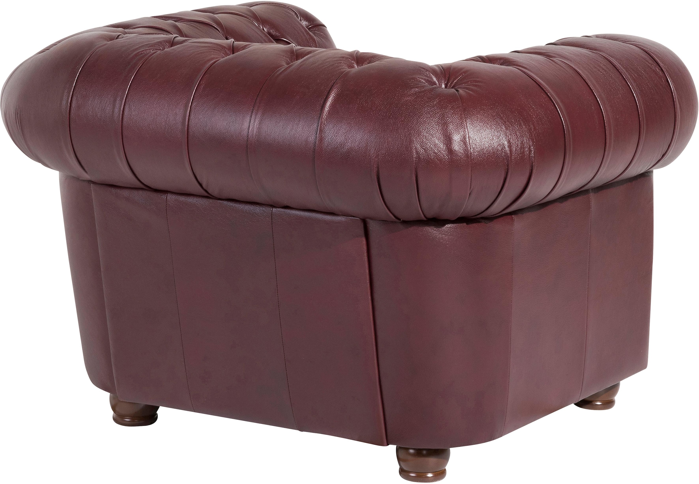 Max Winzer® Sessel »Bristol, Loungesessel, Chesterfield, aufwendige Verarbeitungsdetails«, mit edler Knopfheftung, bequem, kompakte Stellmaße Breite 110 cm