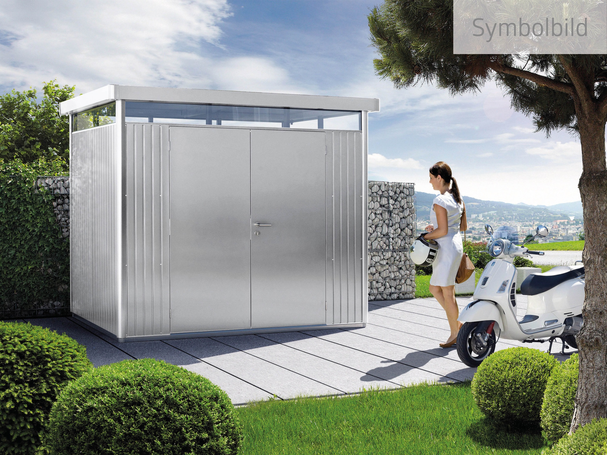 Biohort Gerätehaus "HIGHLINE Gr. H1, verschiedene Farben" stylisches Metall günstig online kaufen