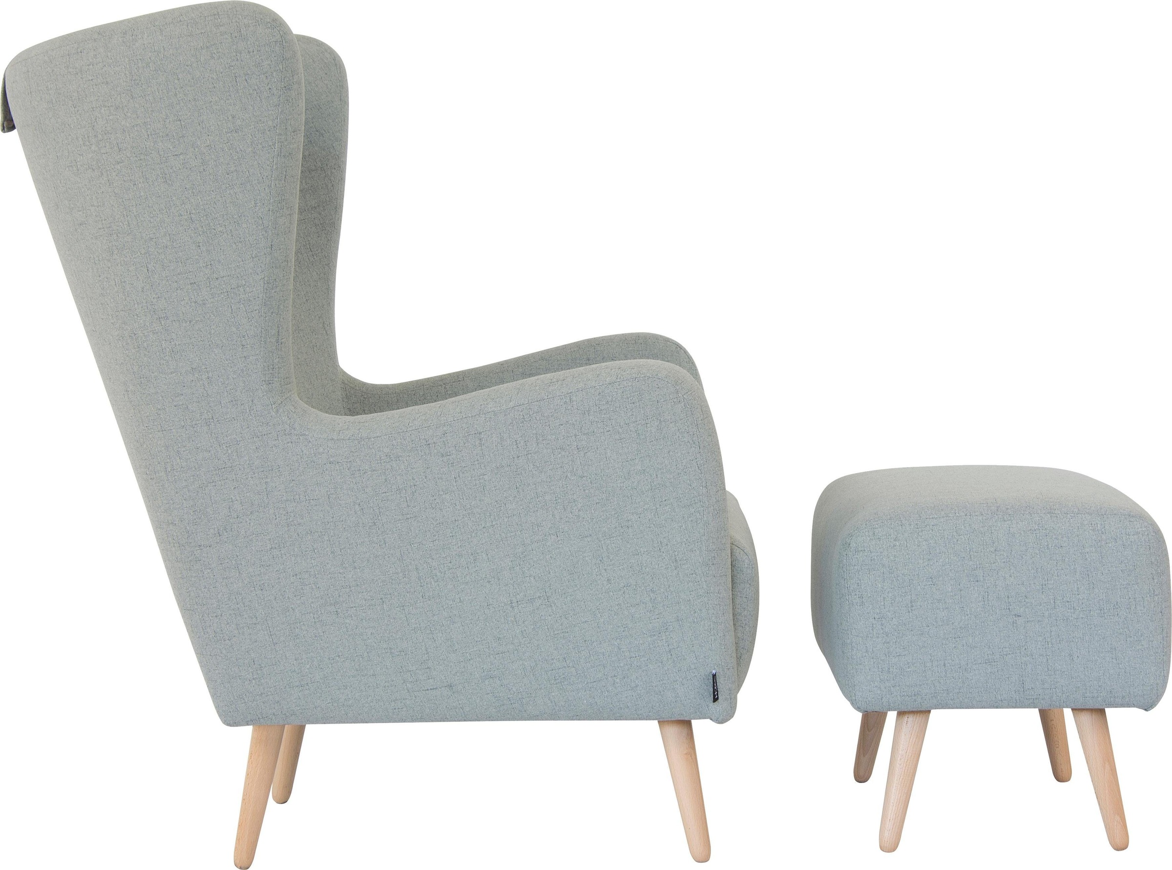 Home affaire Sessel »Telford auch in Fellimitat, Sessel B/T/H: 77/92/106 cm«, wahlweise mit und ohne Hocker, in vielen Bezugsqualitäten, Ohrensessel