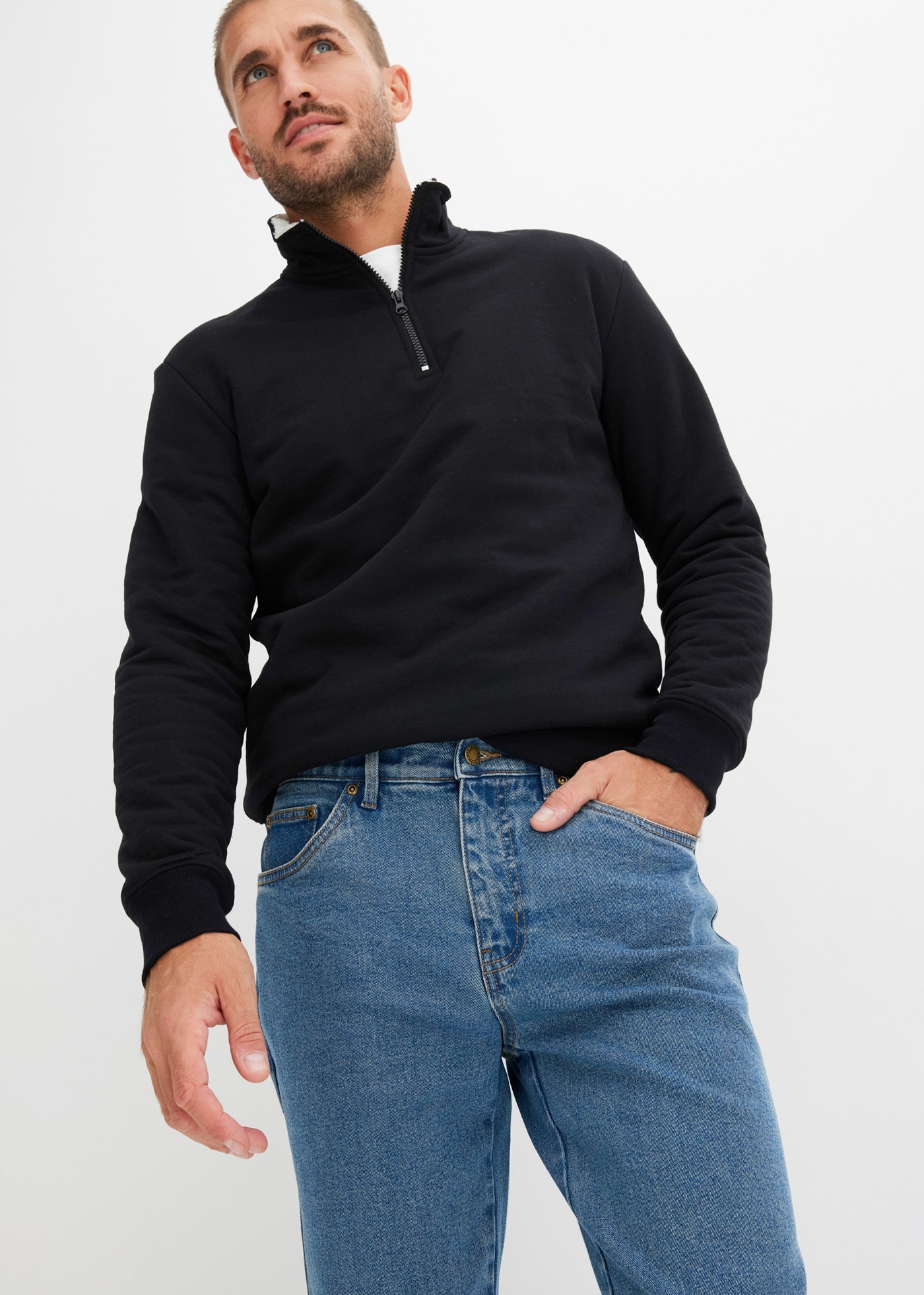 bonprix Gerade Jeans »Classic Fit Stretch-Jeans, Straight« Classic Fit Stretch-Jeans, Straight