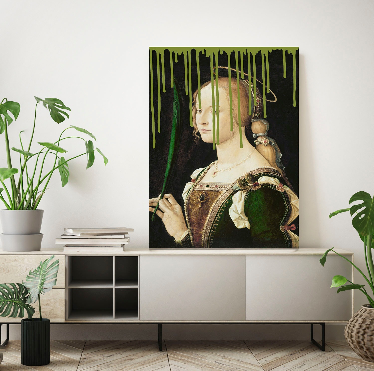 queence Acrylglasbild "Frau mit Farbklecks" Bilder von Frauen  Formen  Frau günstig online kaufen