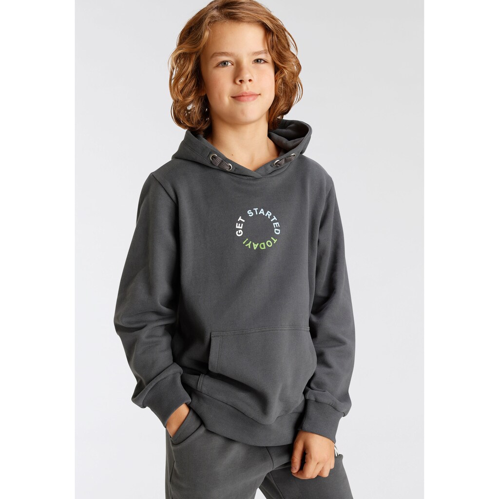 KIDSWORLD Kapuzensweatshirt »GET STARTED TODAY!«