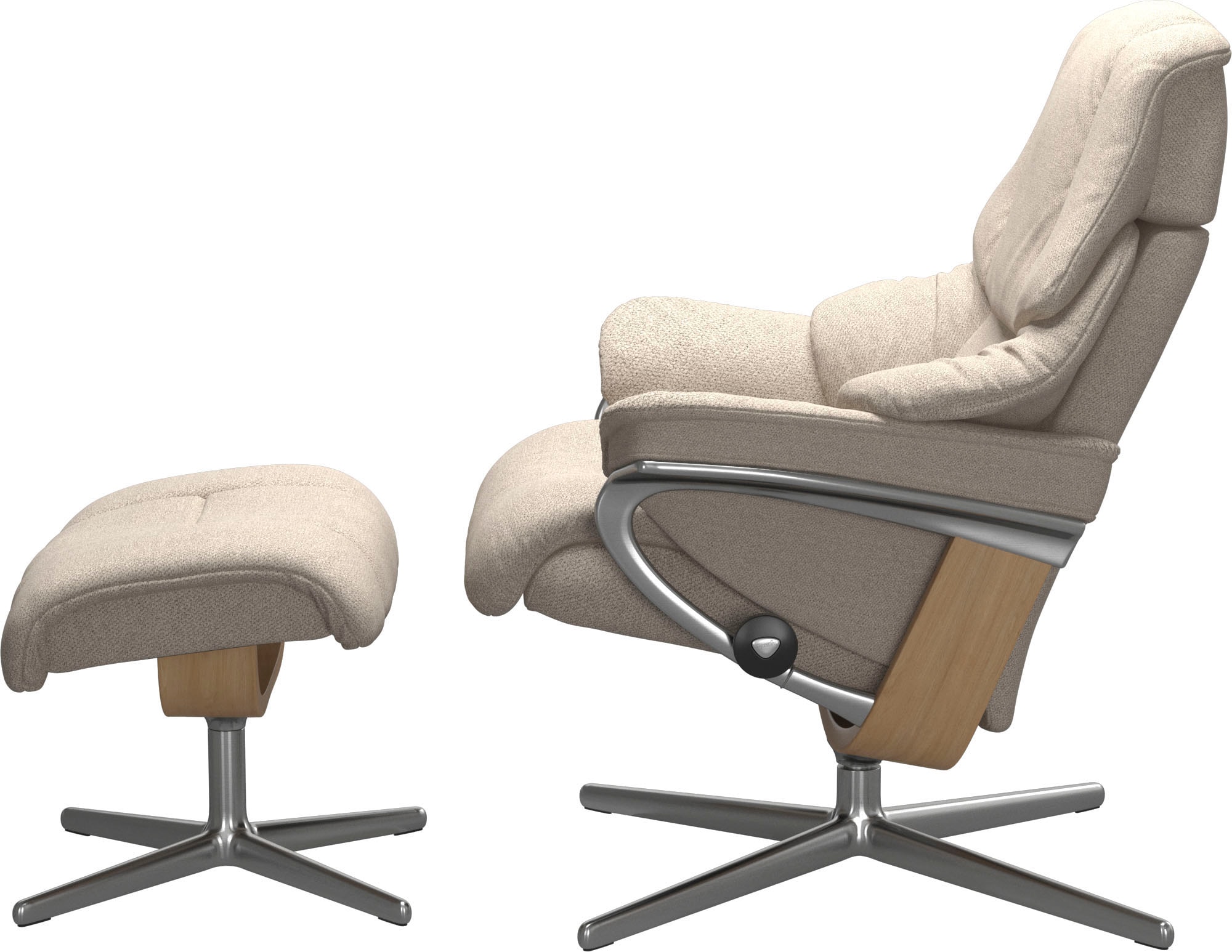 Stressless® Relaxsessel »Reno«, mit Cross Base, Größe S, M & L, Holzakzent Eiche
