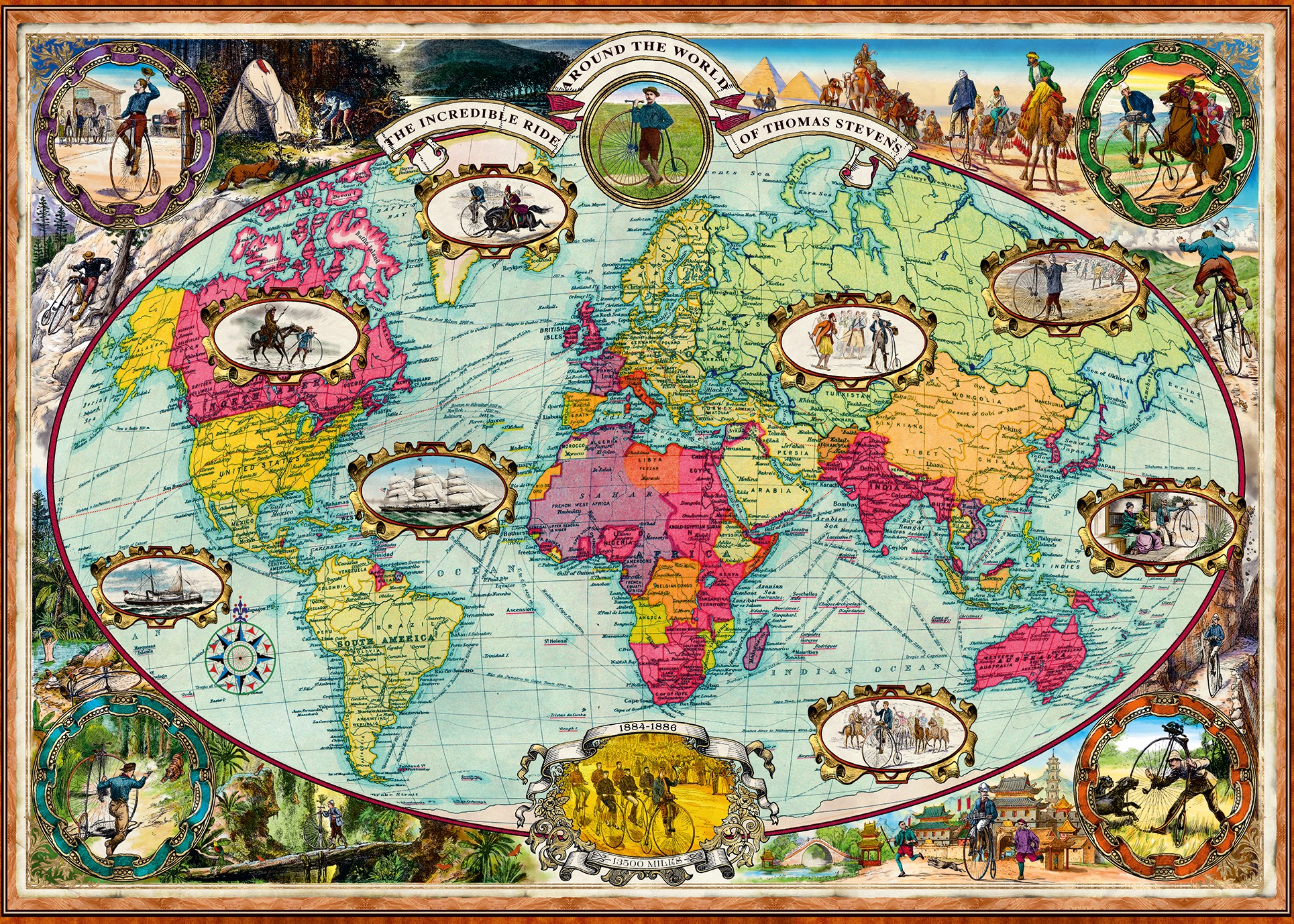 Ravensburger Puzzle »Mit Fahrrad um die Welt«, Made in Germany