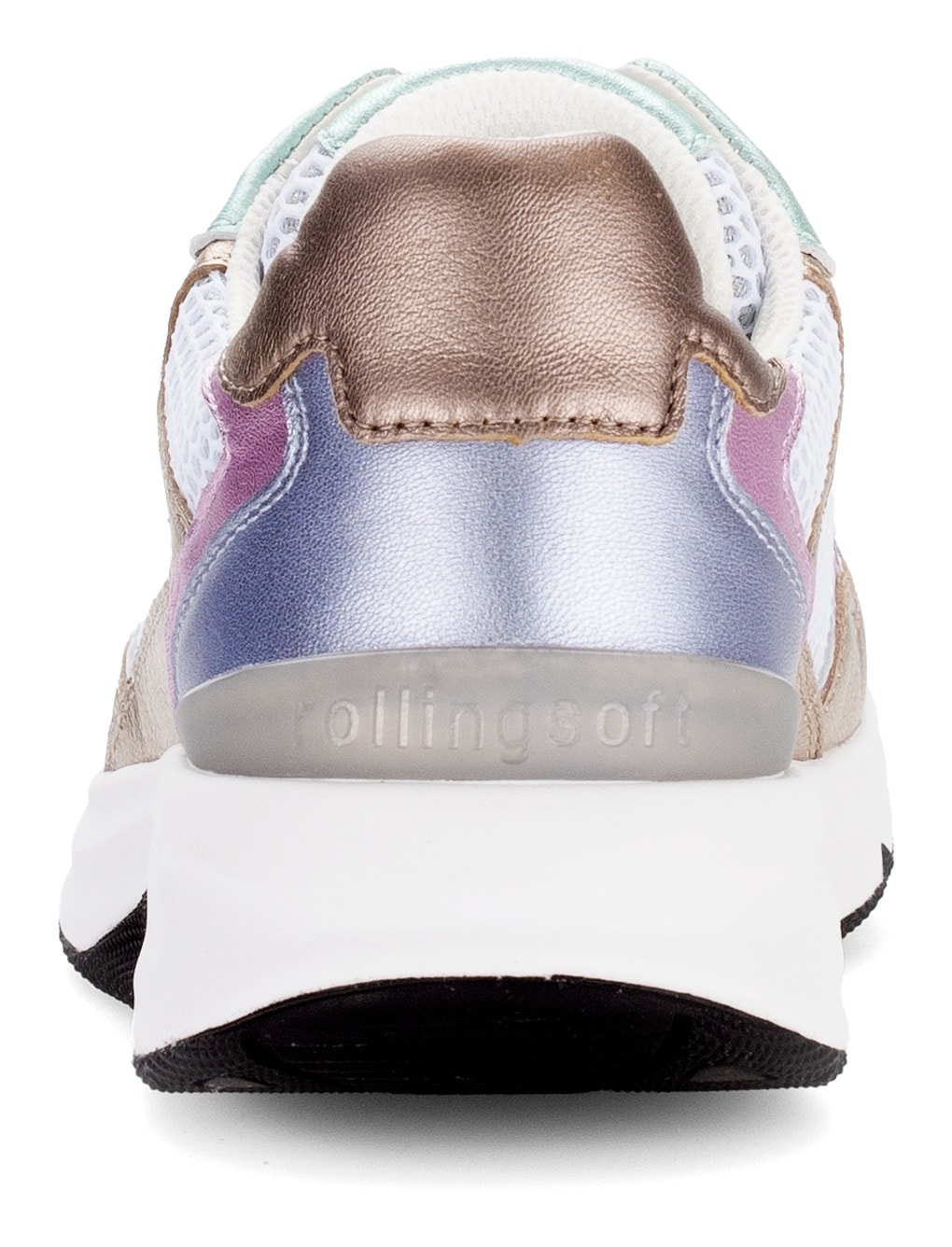 Gabor Rollingsoft Keilsneaker, Freizeitschuh, Halbschuh, Schnürschuh mit gepolstertem Schaftrand