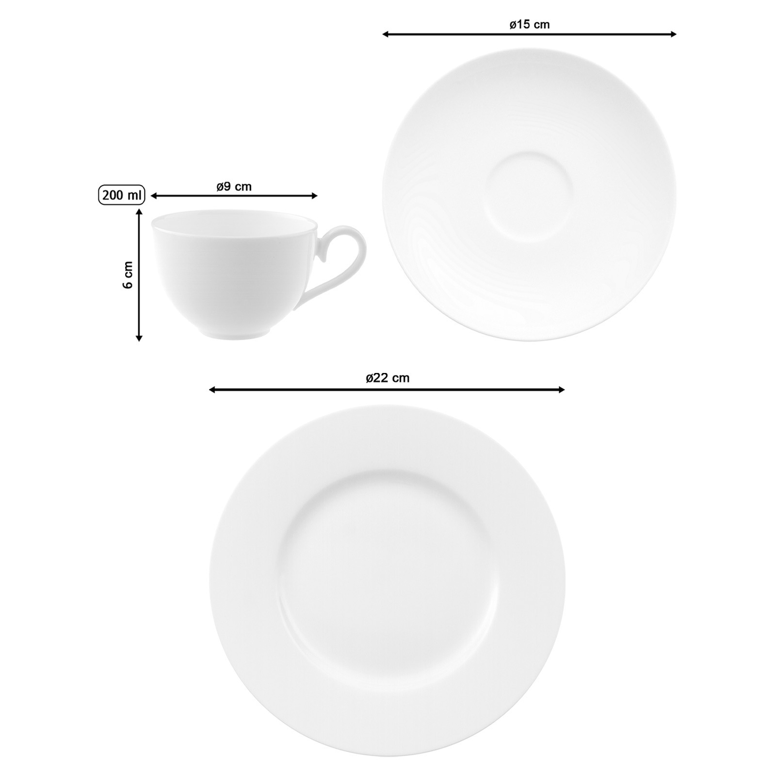 Villeroy & Boch Geschirr-Set »Kaffeeservice Royal weiß« Spülmaschinengeeignet, Mikrowellenfest