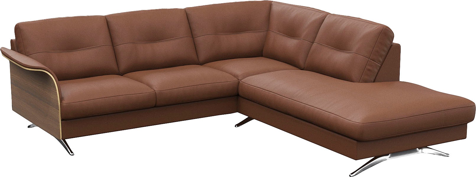 FLEXLUX Ecksofa »Glow, super bequem durch hochwertigem Sitzaufbau mit Federkern, L-Form«, Modernes skandinavisches Design