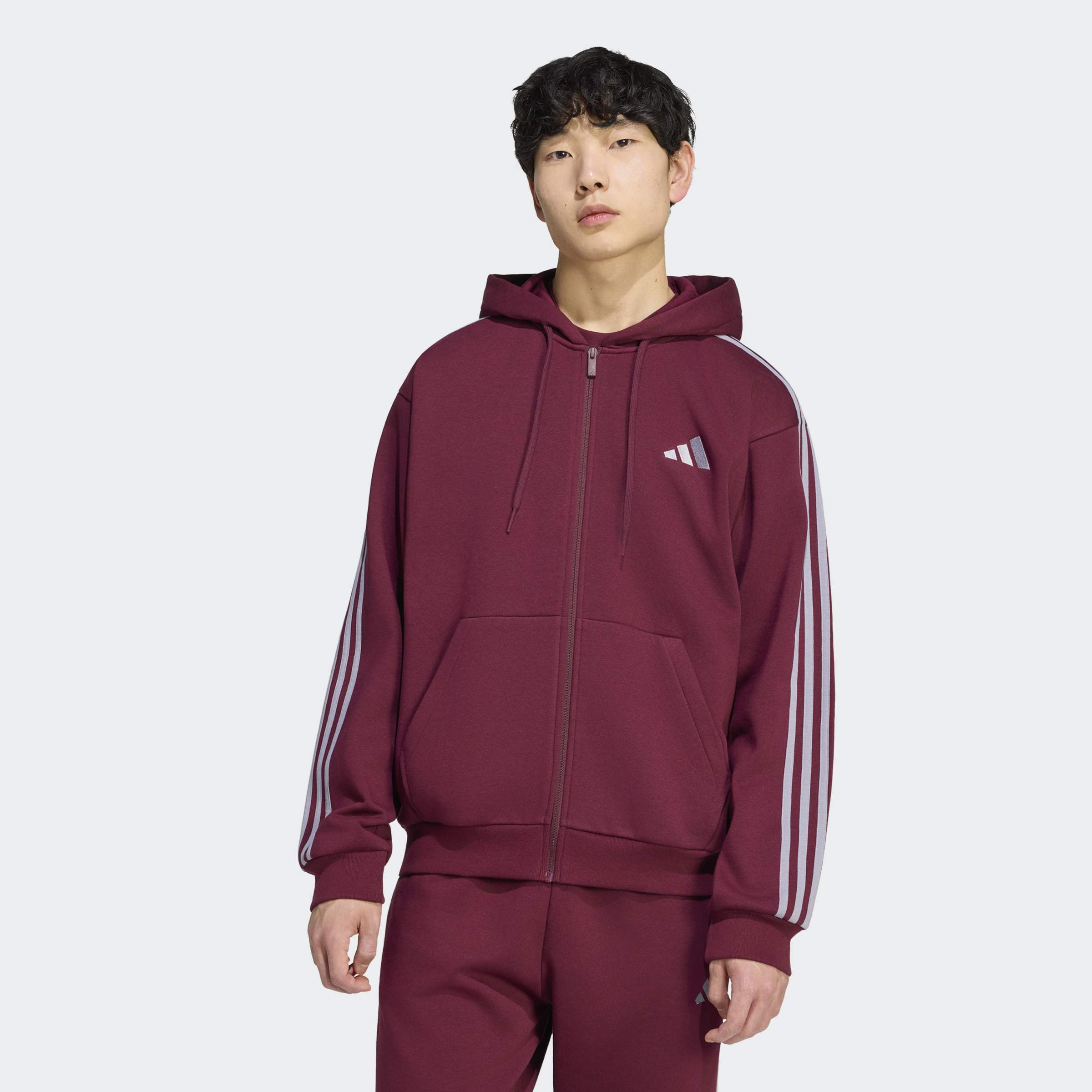 adidas Sportswear Kapuzensweatshirt "ESSENTIALS 3-STREIFEN FLEECE"