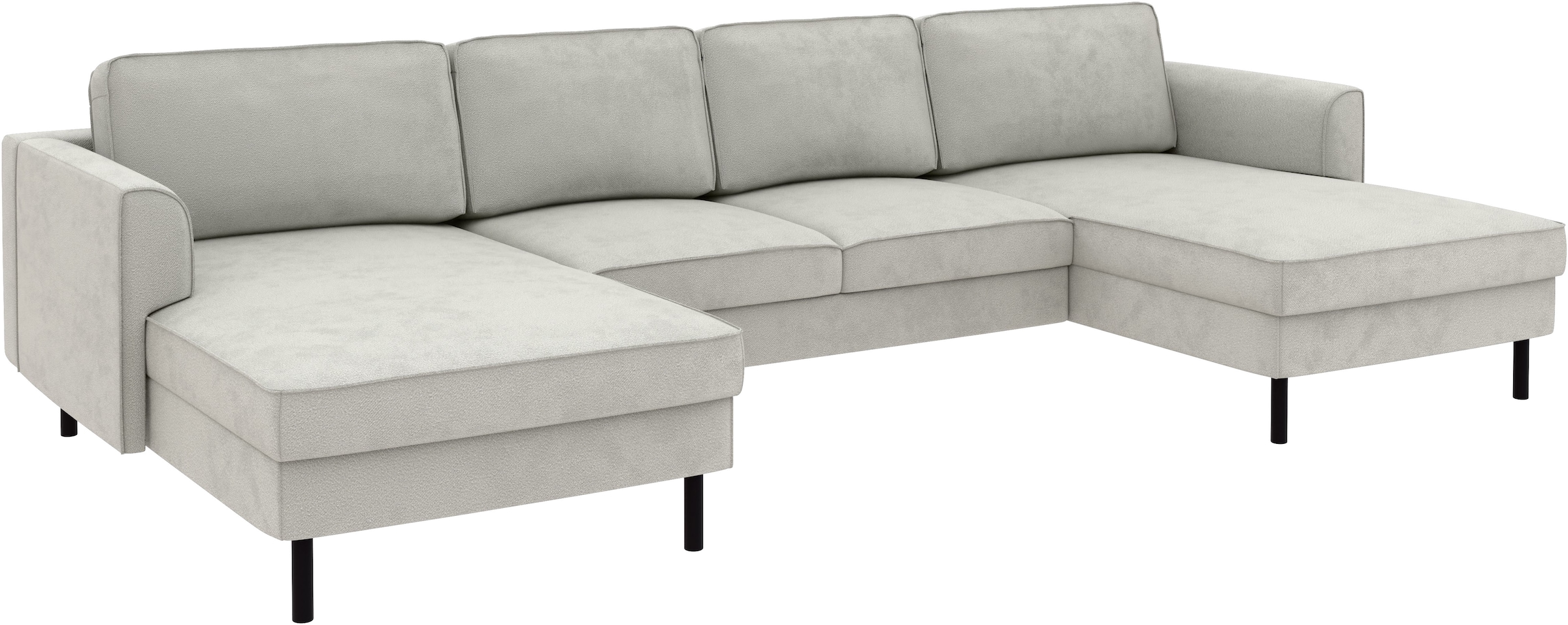 Home affaire Wohnlandschaft »Booster Couch wahlweise mit Schlaffunktion und Bettkasten-auch in Cord«, Sofa in U-Form, Breite 305 cm