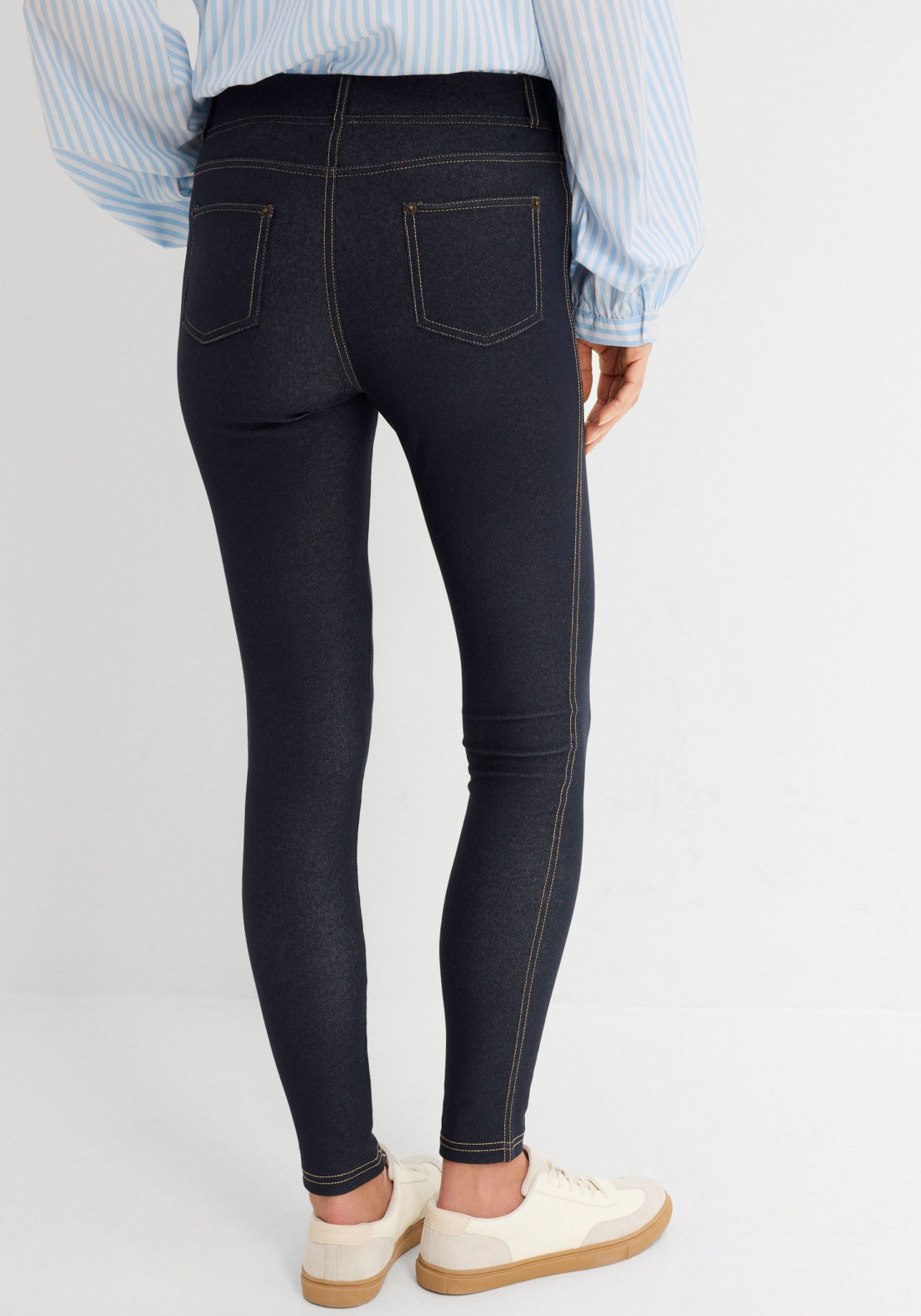 bonprix Leggings  Skinny Fit, mit Eingrifftaschen und Gesäßtaschen, mit Gummizug
