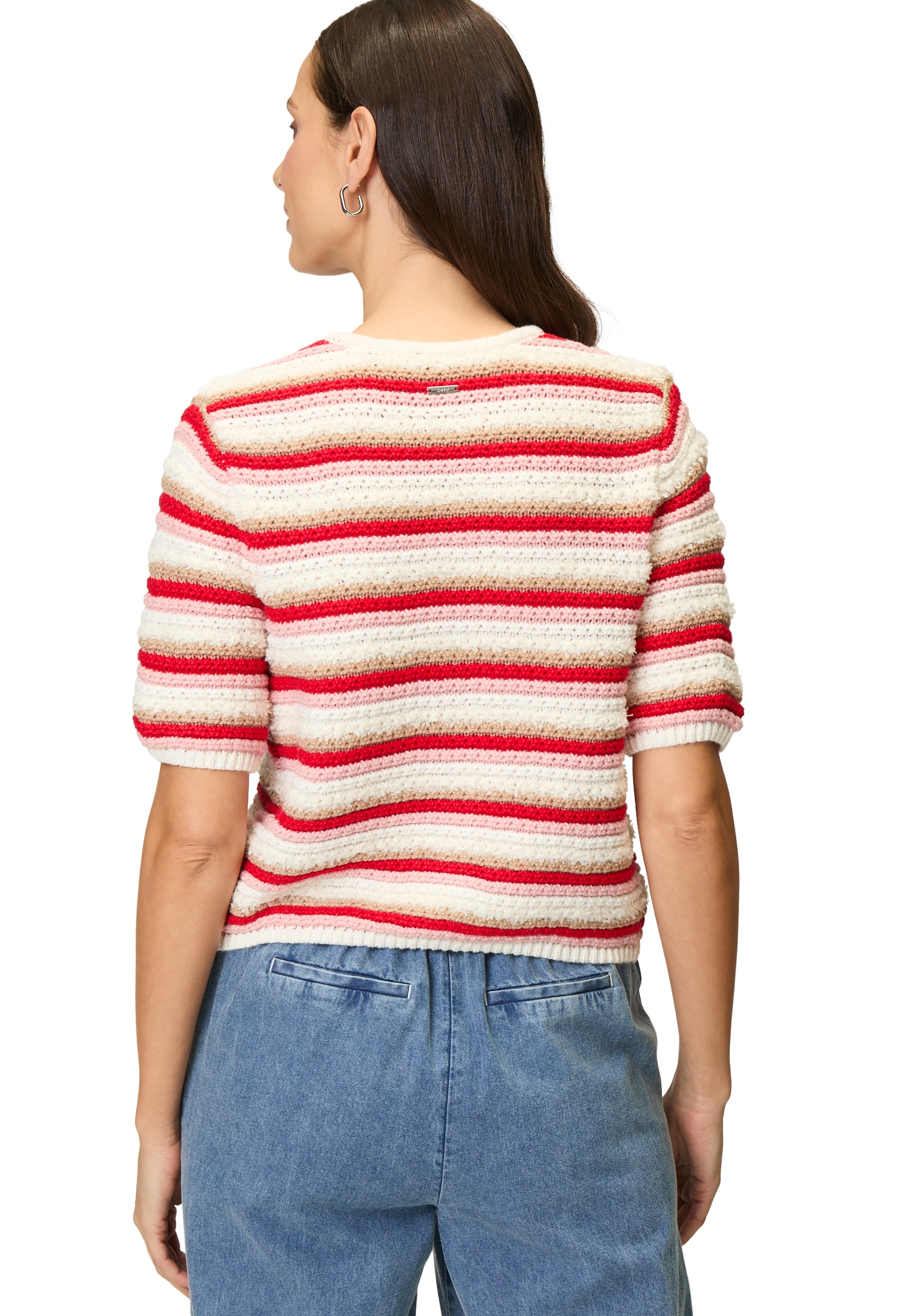 Zero Strickjacke »zero Strickjacke mit Knopfleiste gestreift«, Knopfleiste