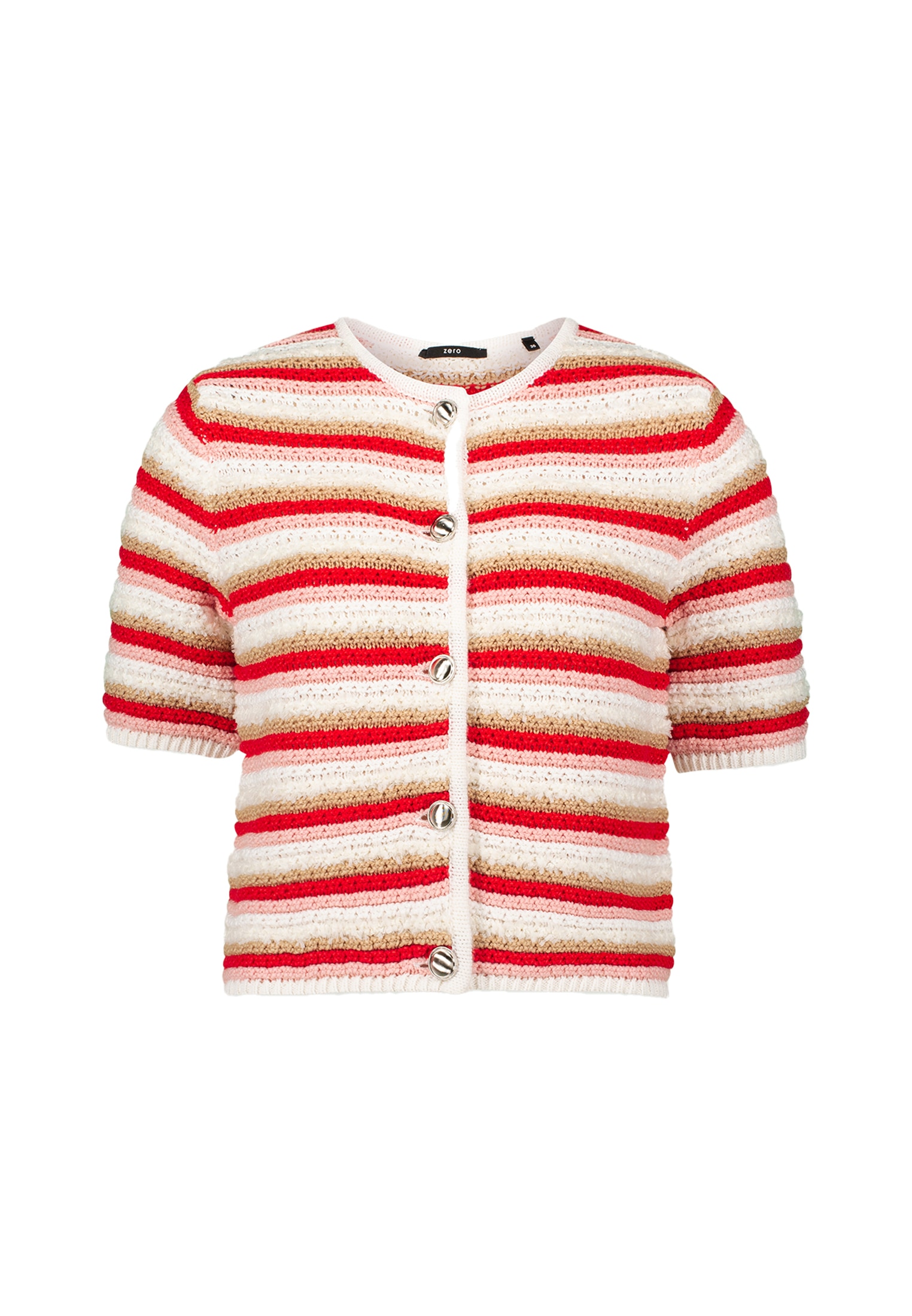 Zero Strickjacke »zero Strickjacke mit Knopfleiste gestreift«, Knopfleiste