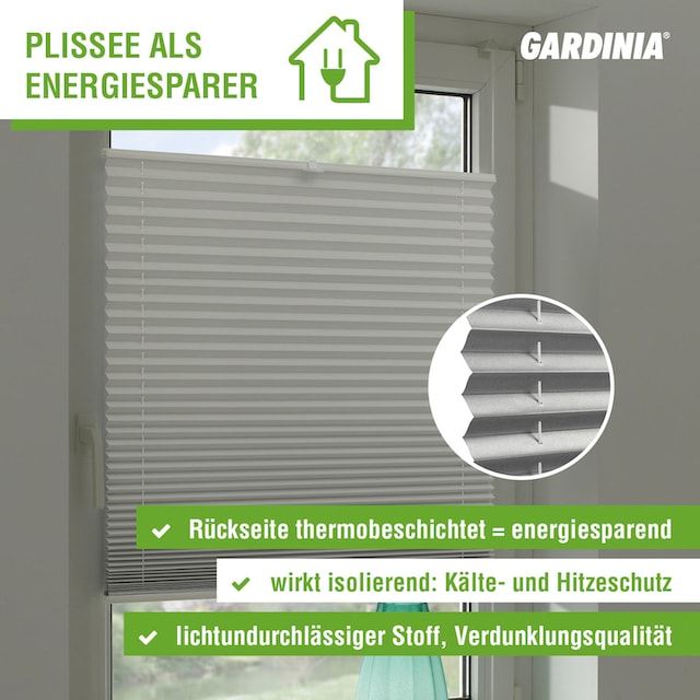 GARDINIA Plissee »Plissee Solo mit Saugnäpfen«, Lichtschutz, ohne Bohren,  verspannt, mit integrierter Schnurführung kaufen | BAUR