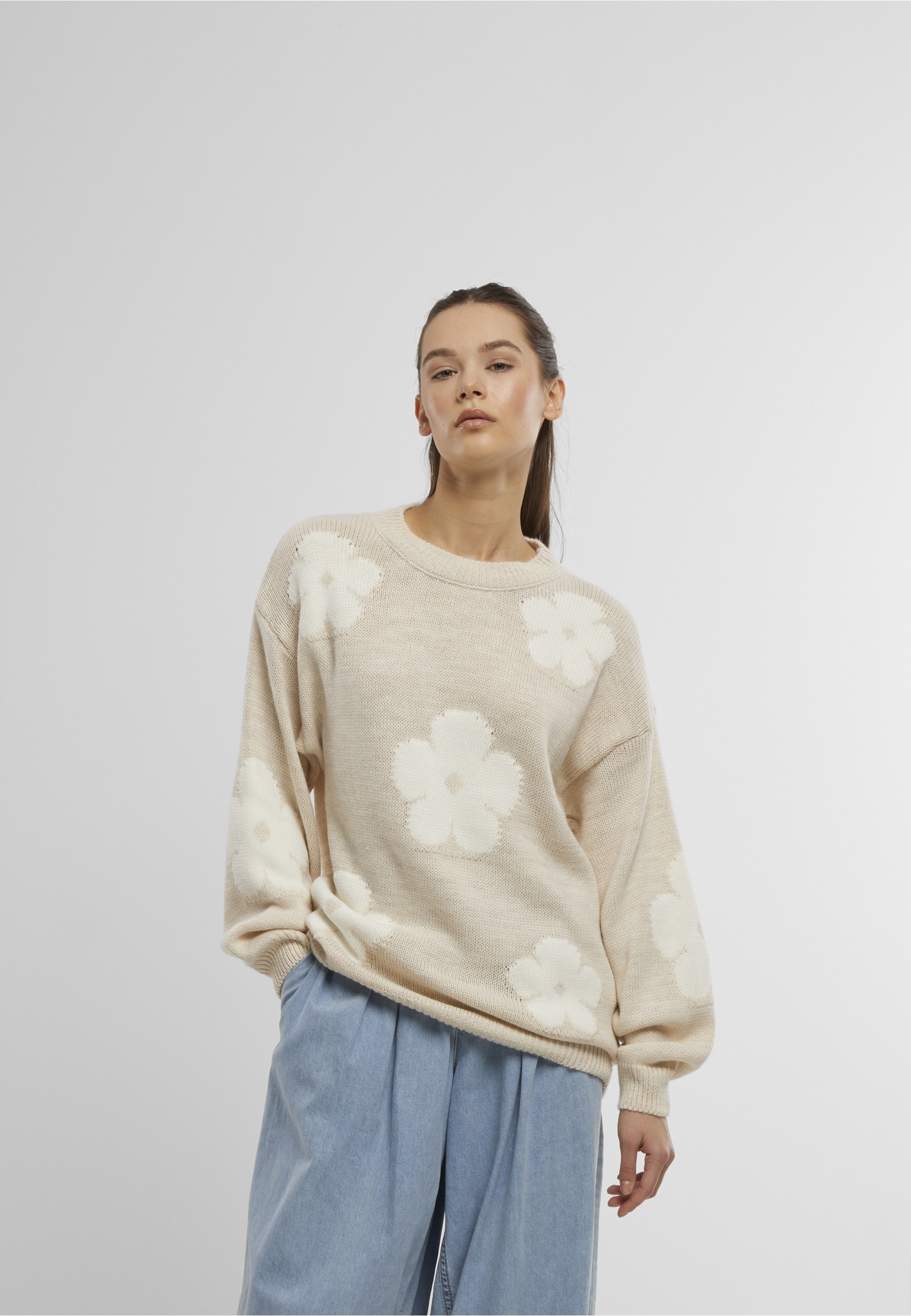 CLOUD 5IVE Fleecepullover »CLOUD 5IVE Cloud 5ive Crewneck Knit Sweater with Flowers«
