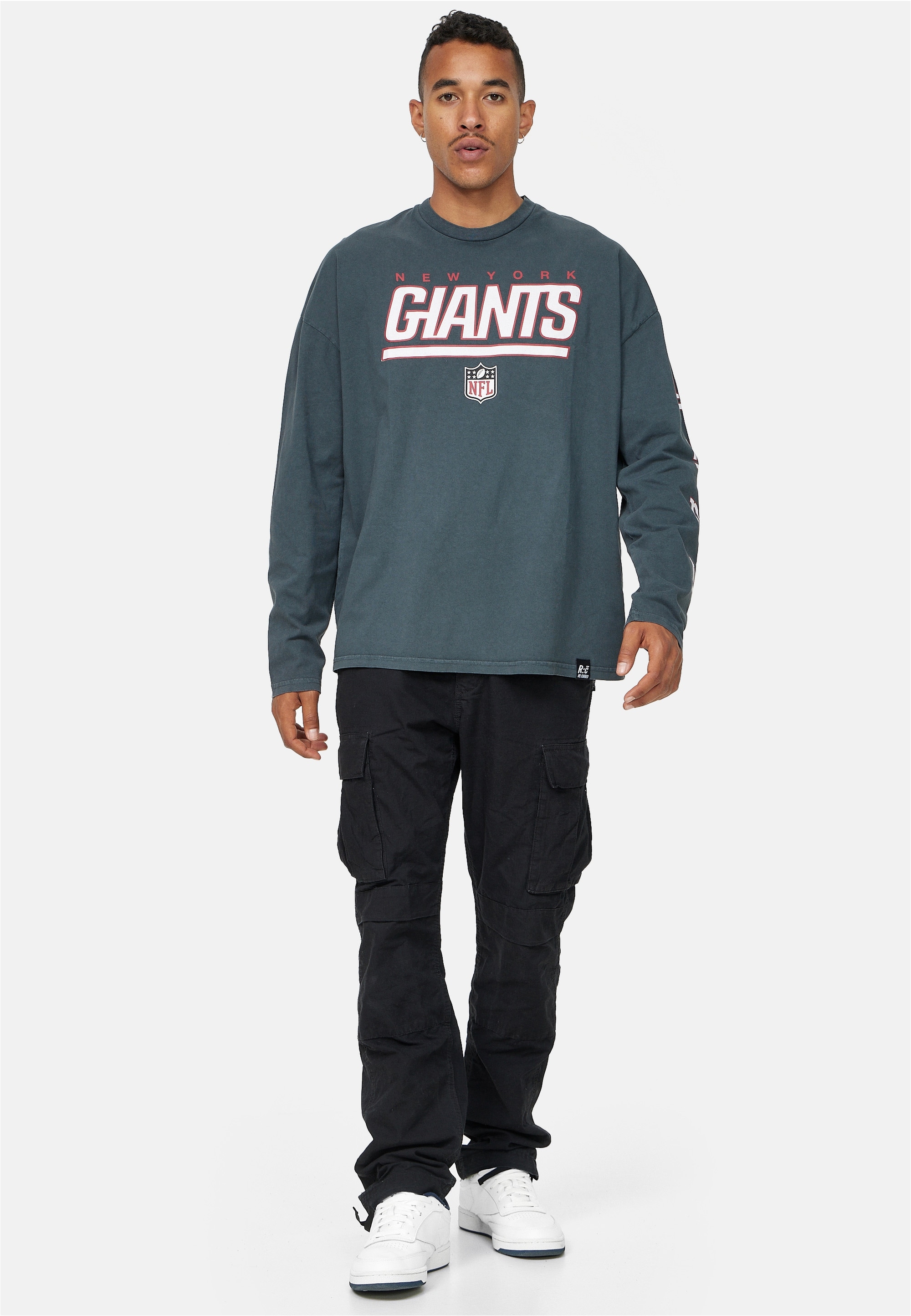 Recovered Langarmshirt »NFL New York Giants Oversized L/S Washed«, (1 tlg.), für alle New York Giants-Fans