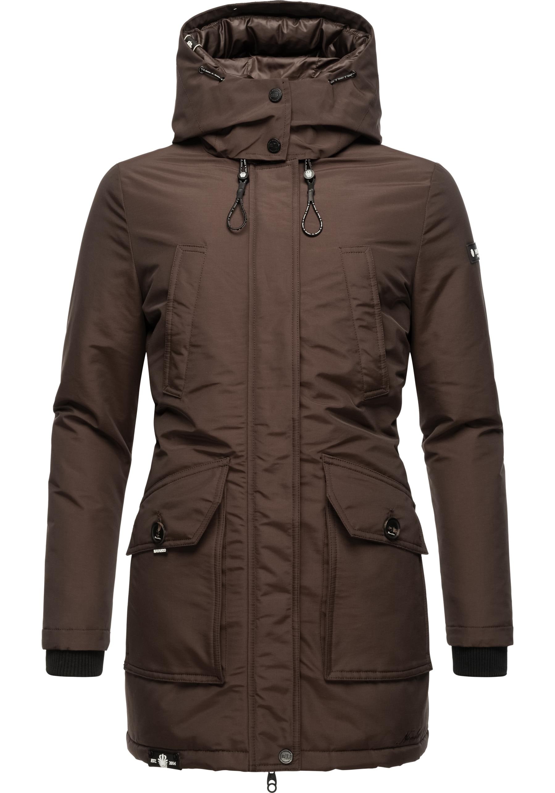 Navahoo Winterjacke "Blizzardstorm" mitKapuze Warm gefütterter Wintermantel günstig online kaufen