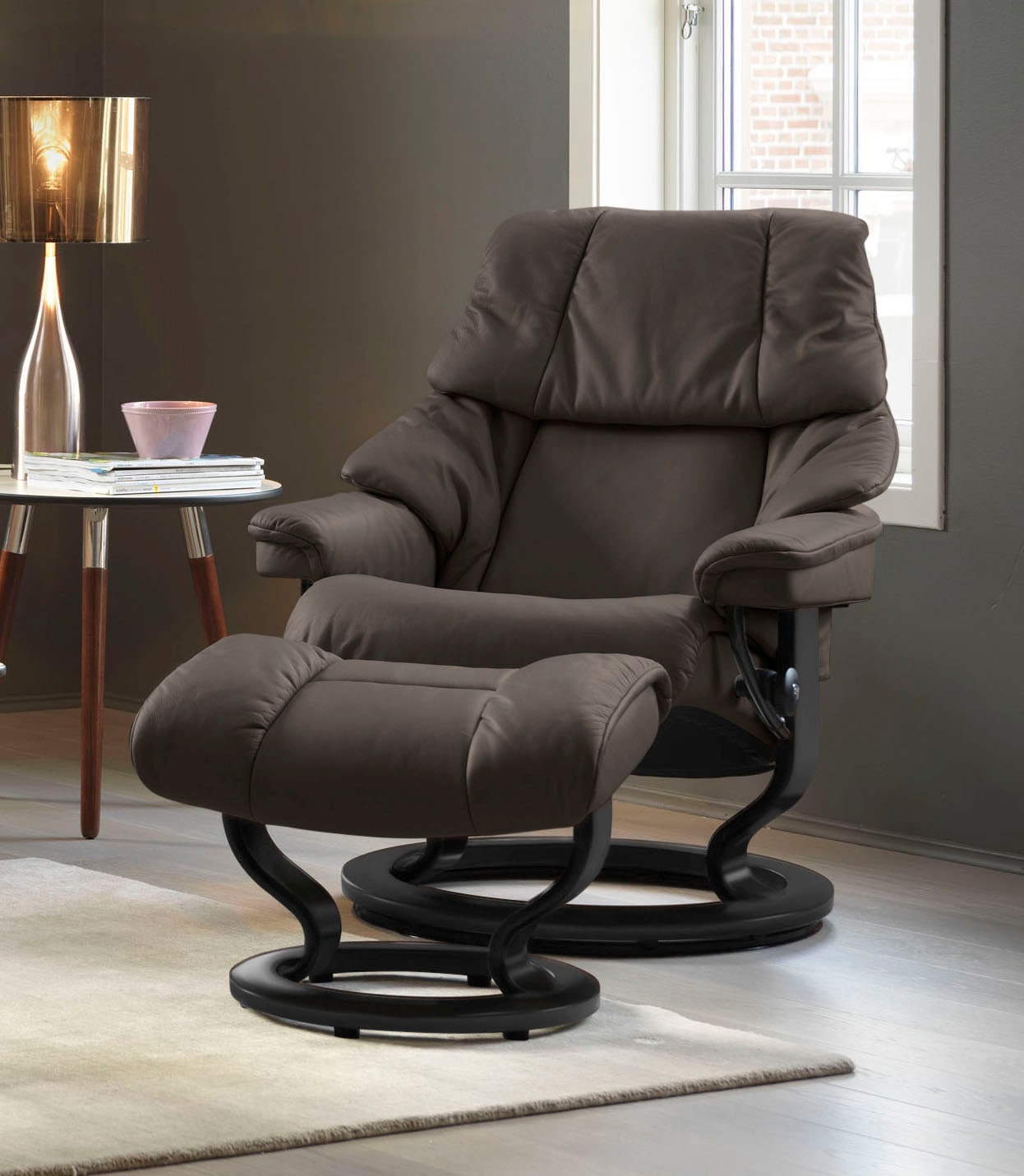 Stressless Fußhocker "Reno", mit Classic Base, Gestell Schwarz